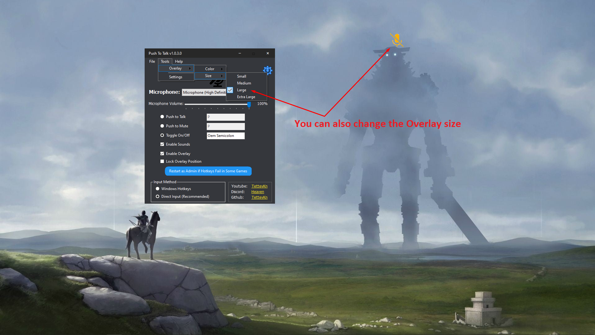 PushToTalk screenshot
