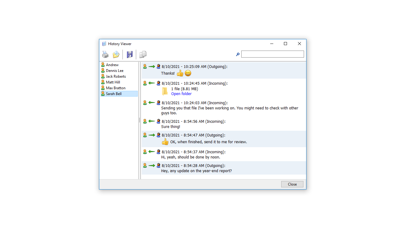 Softros LAN Messenger screenshot