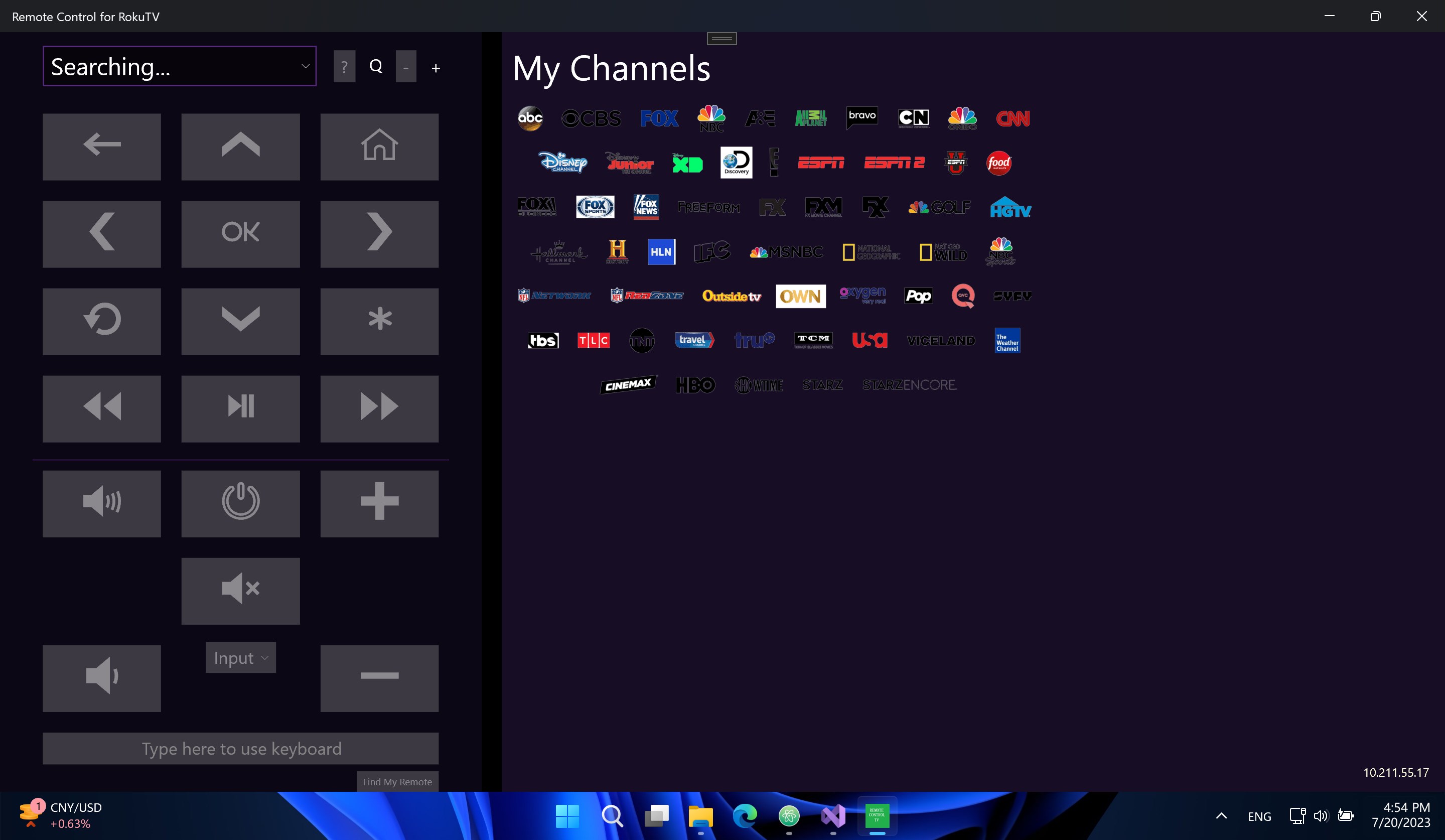 Remote Control for RokuTV screenshot