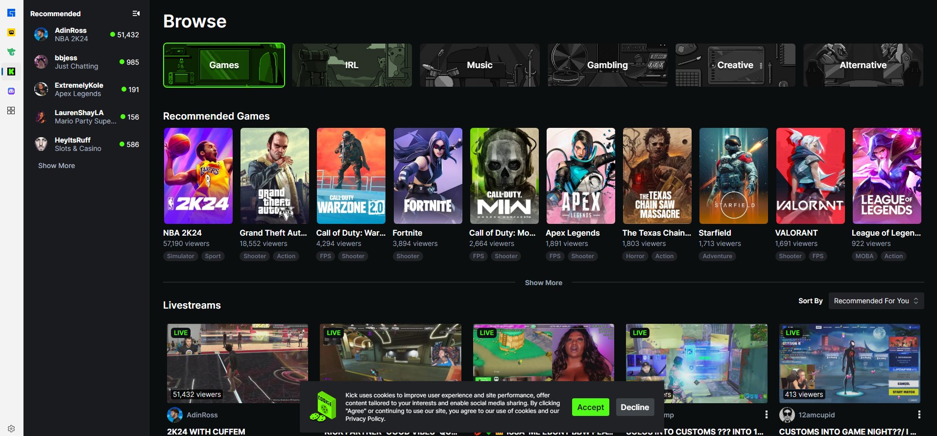 Kitch - game streaming watcher screenshot
