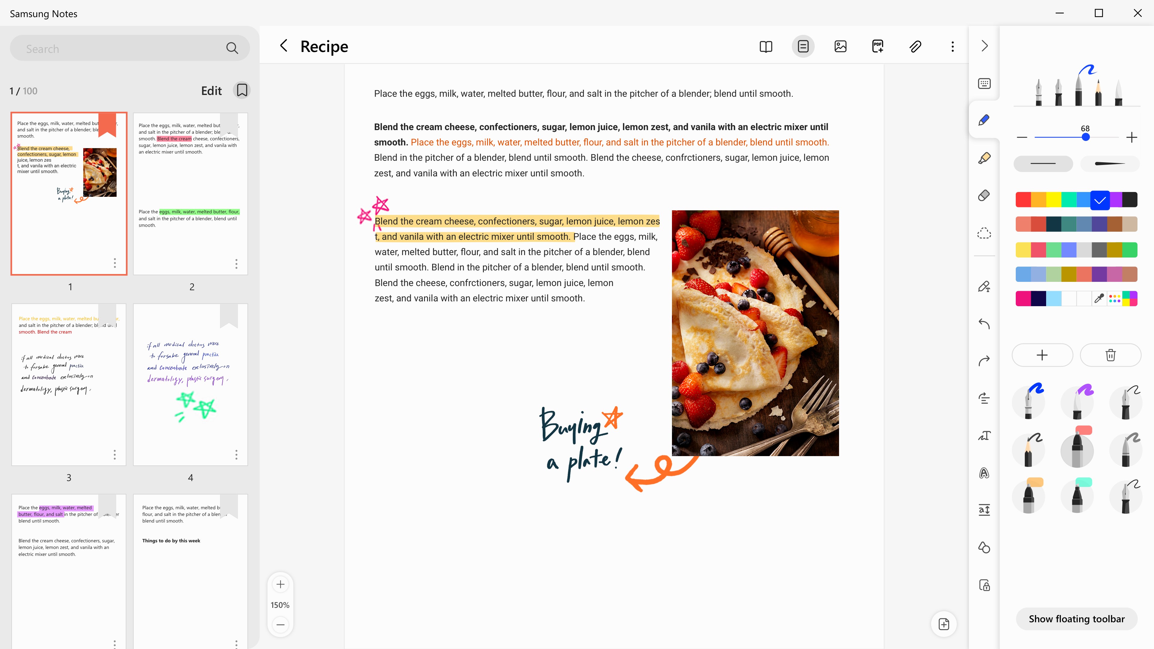 Samsung Notes screenshot