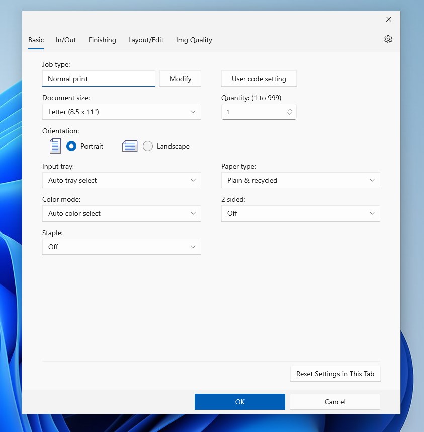 RICOH Print Support Application screenshot
