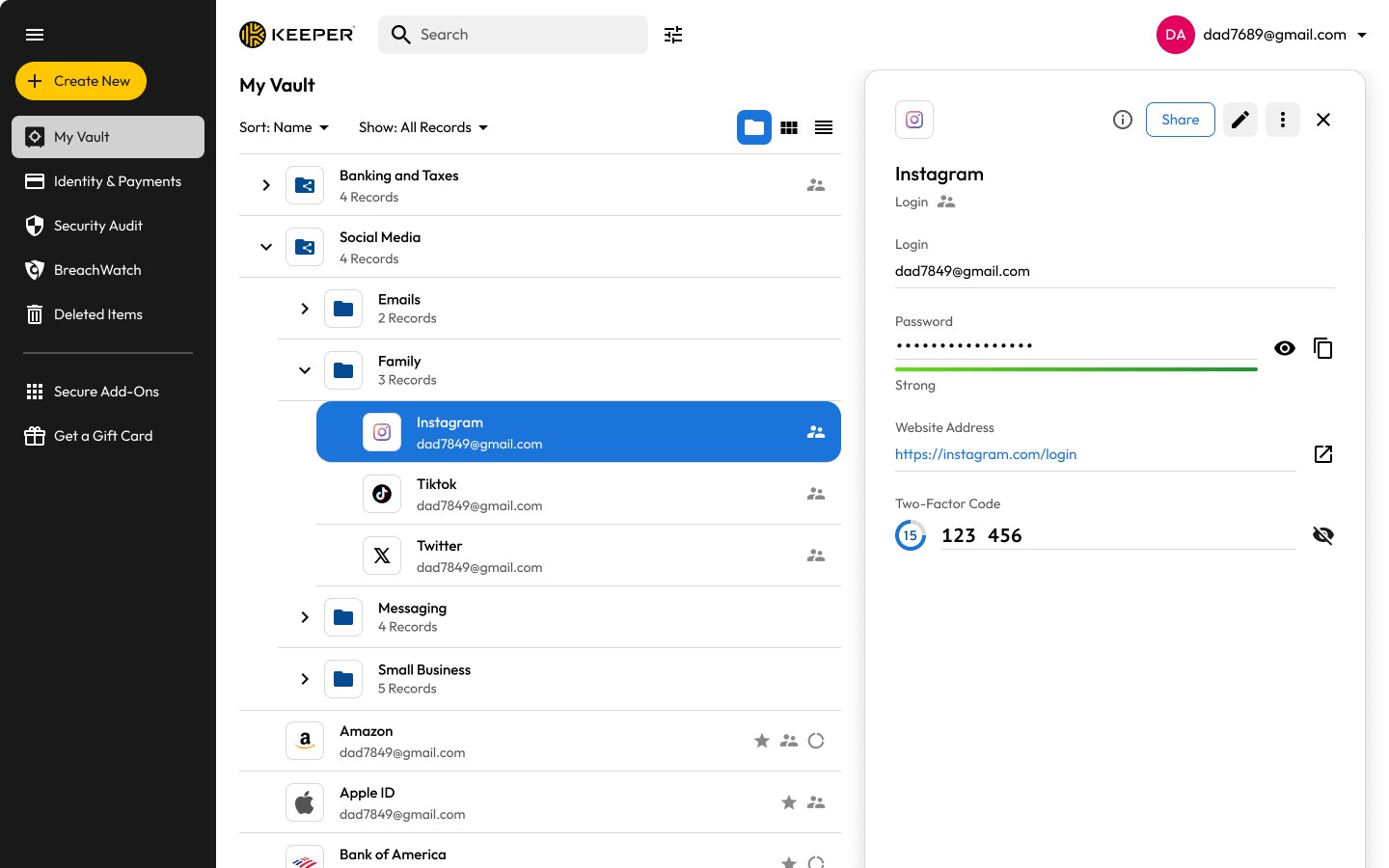 Keeper® Password Manager screenshot