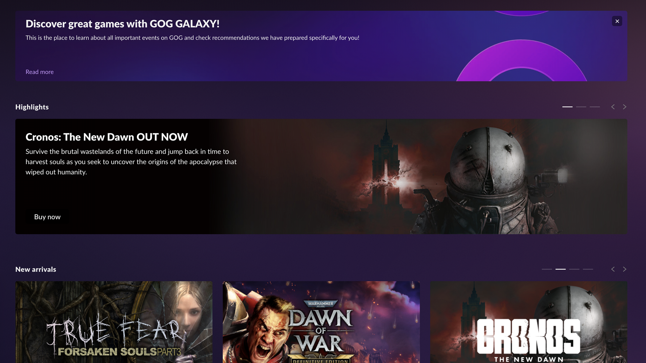 GOG GALAXY screenshot