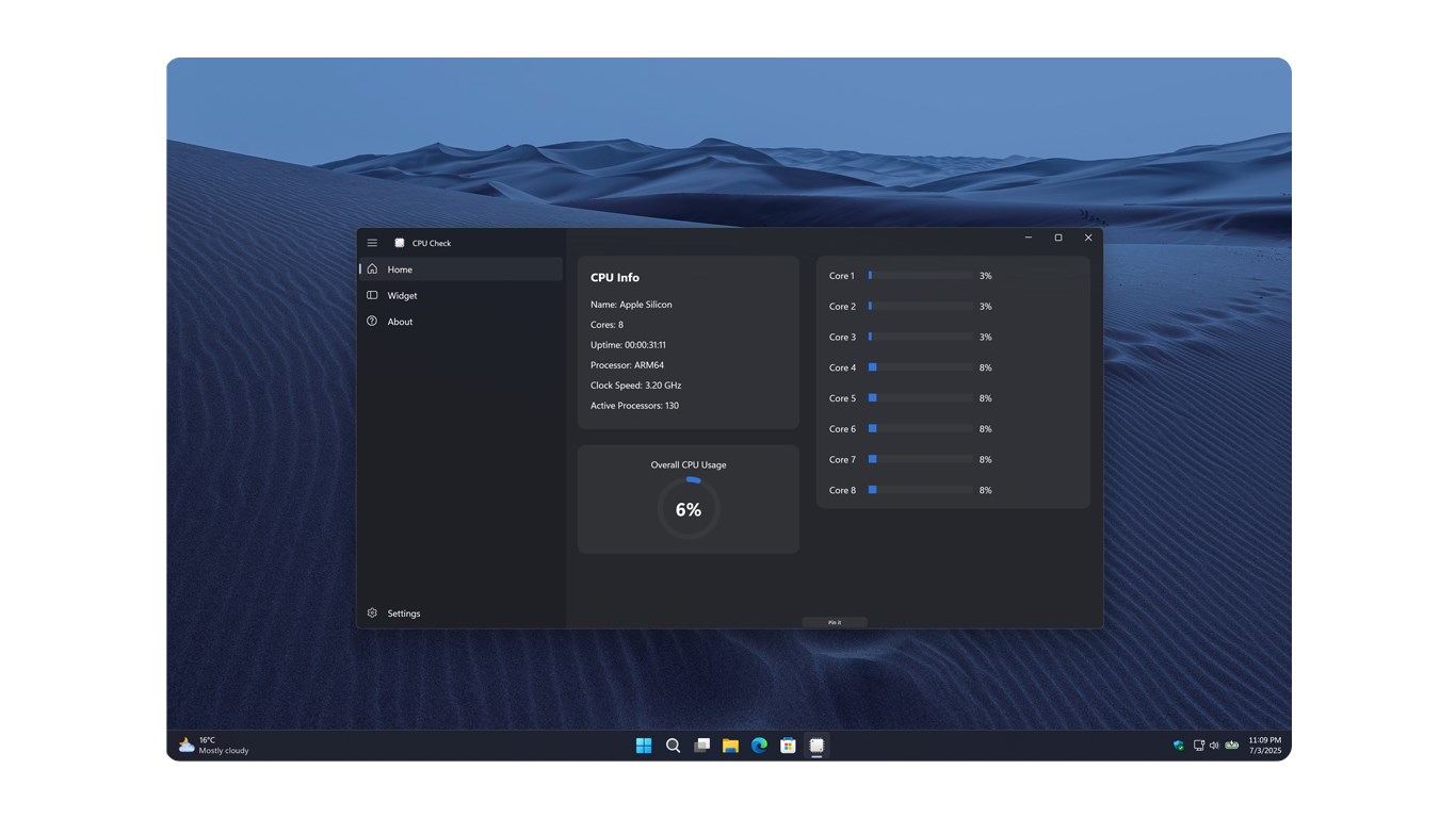 CPU Check screenshot