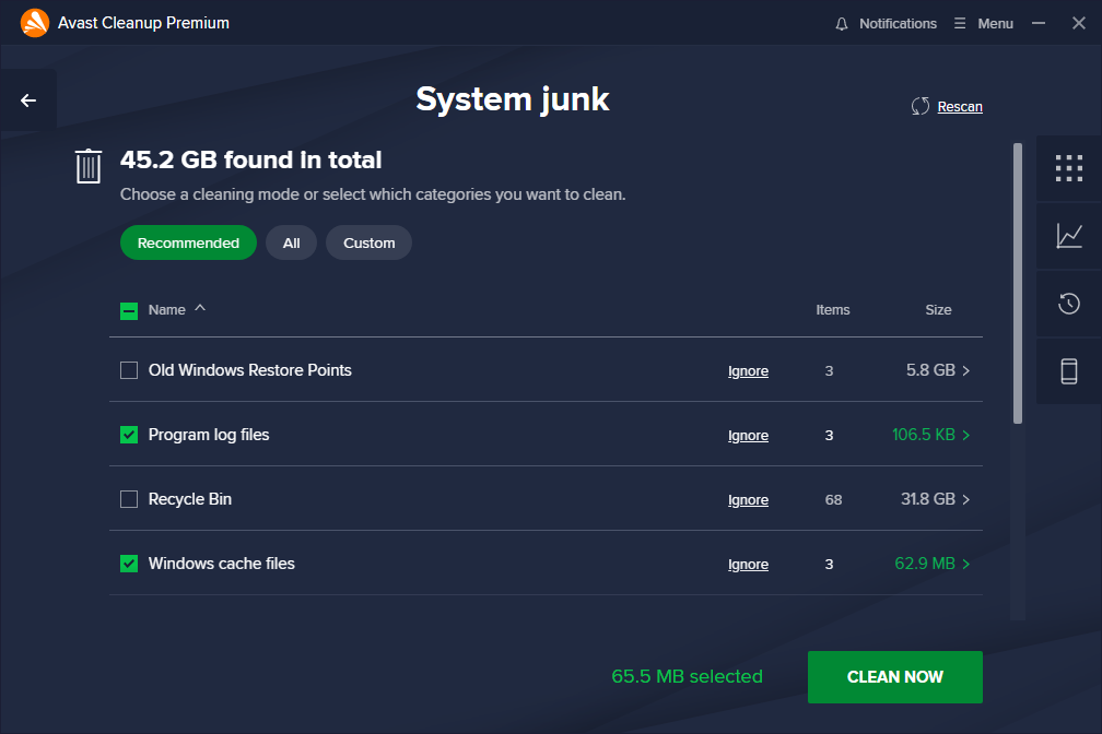 Avast Cleanup Premium screenshot