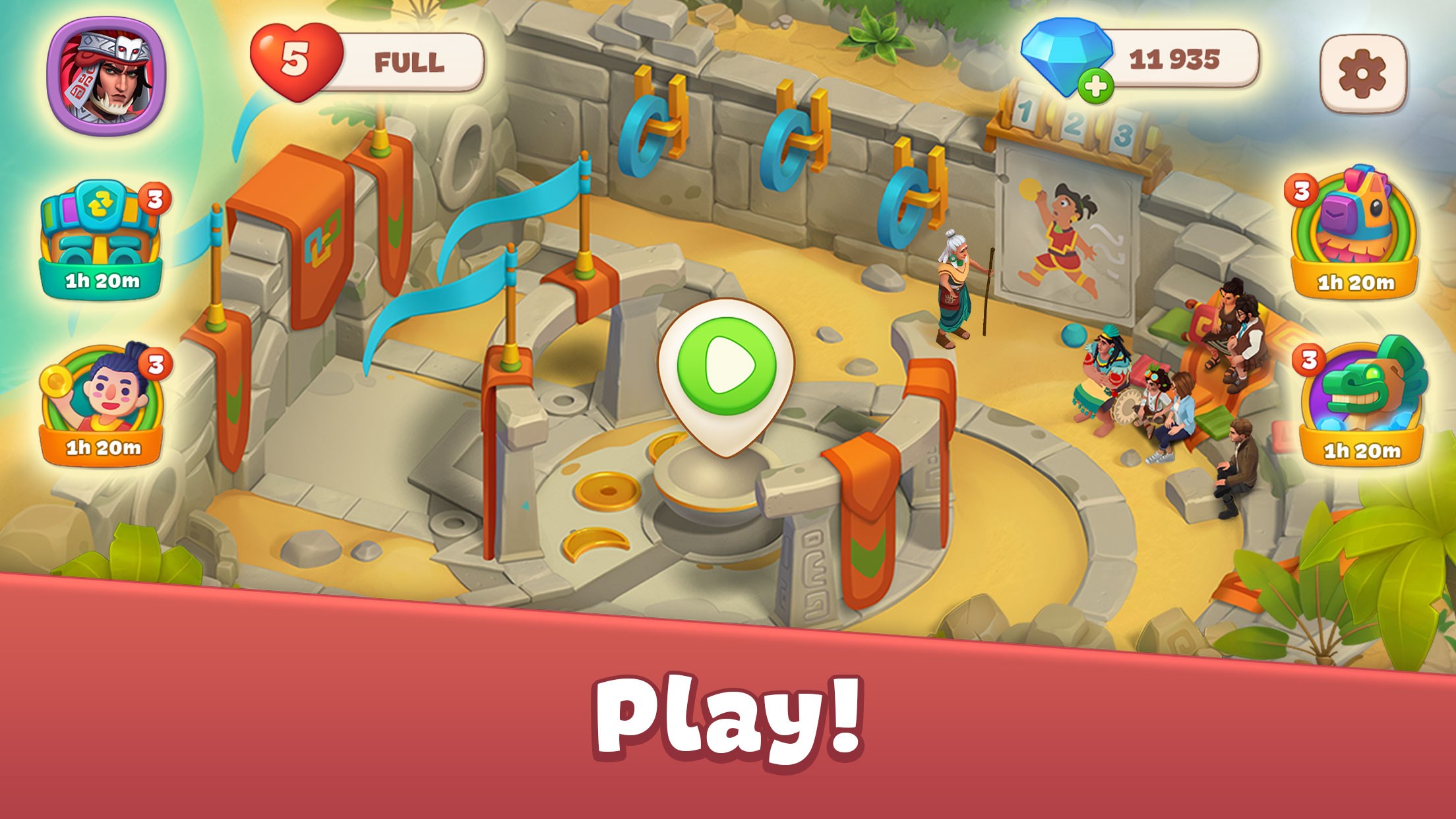 Cradle of Maya: Match 3 Adventure screenshot