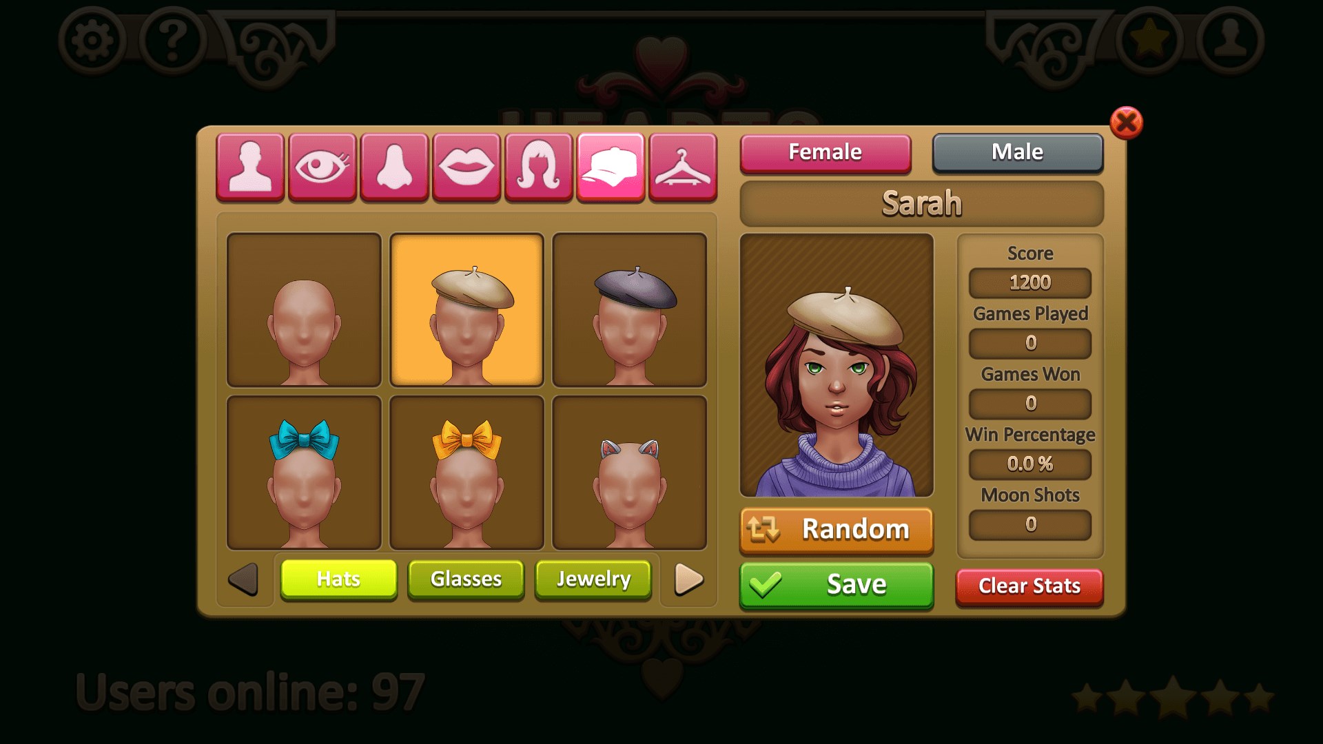 Hearts Online screenshot