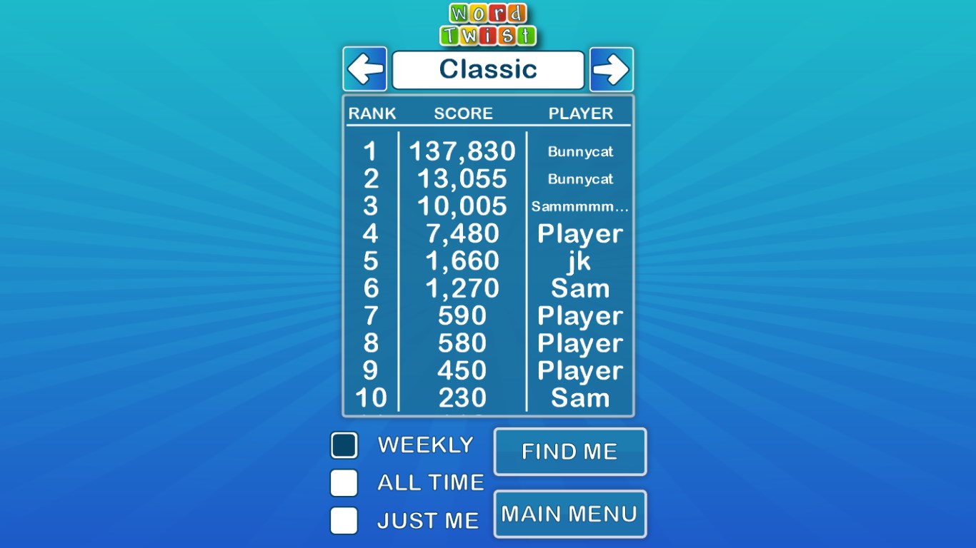 Word Twist screenshot