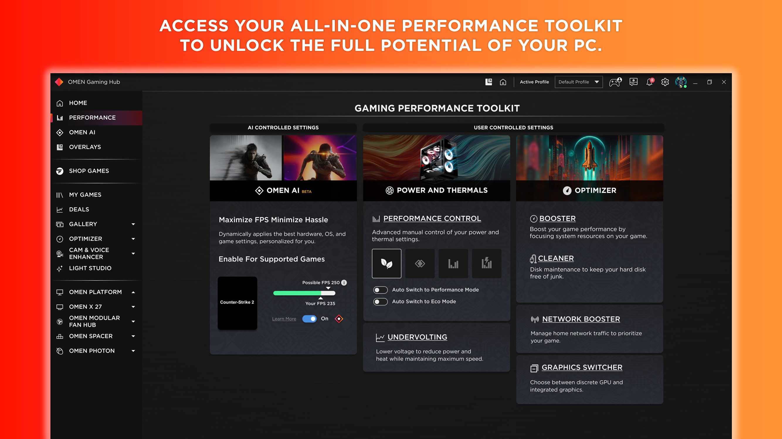 OMEN Gaming Hub screenshot