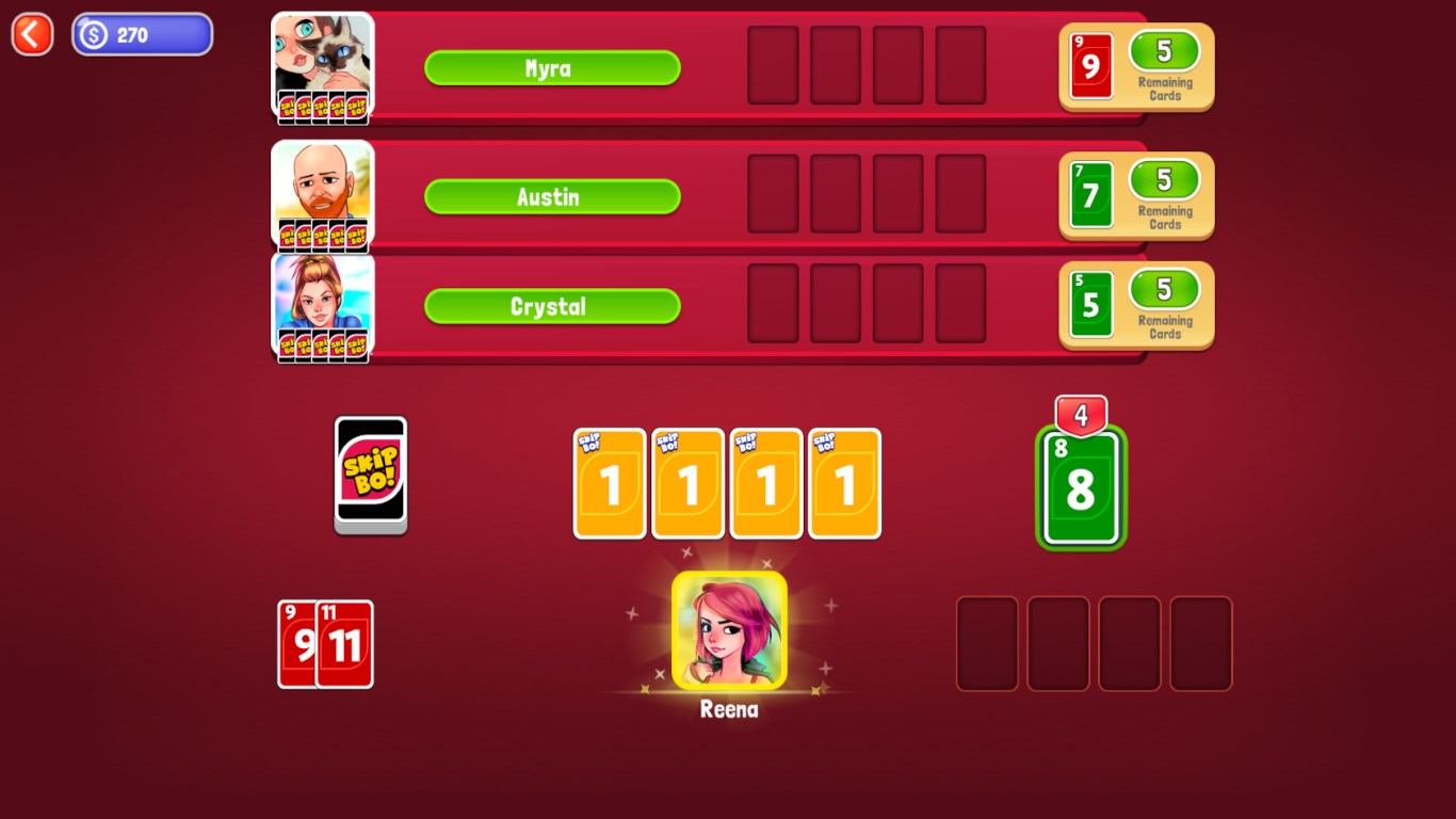 Skip-Bo Free: Sequencing Fun Card game screenshot