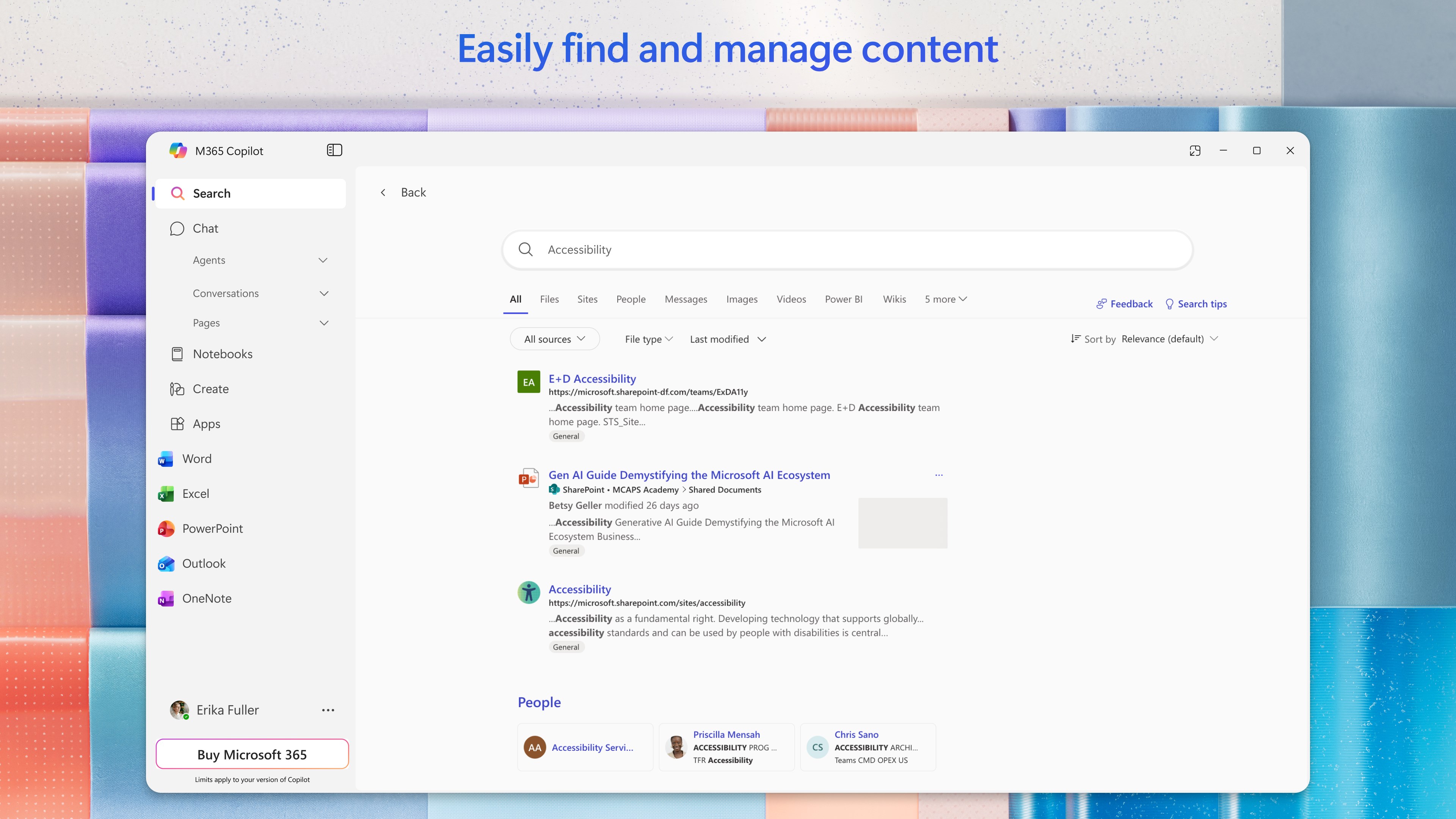 Microsoft 365 Copilot screenshot