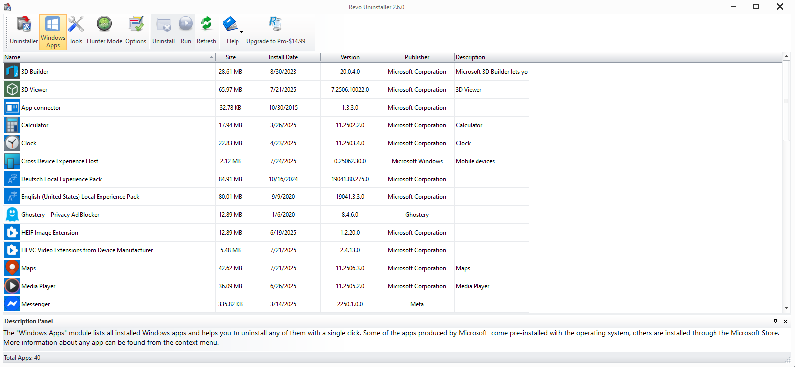 Revo Uninstaller screenshot