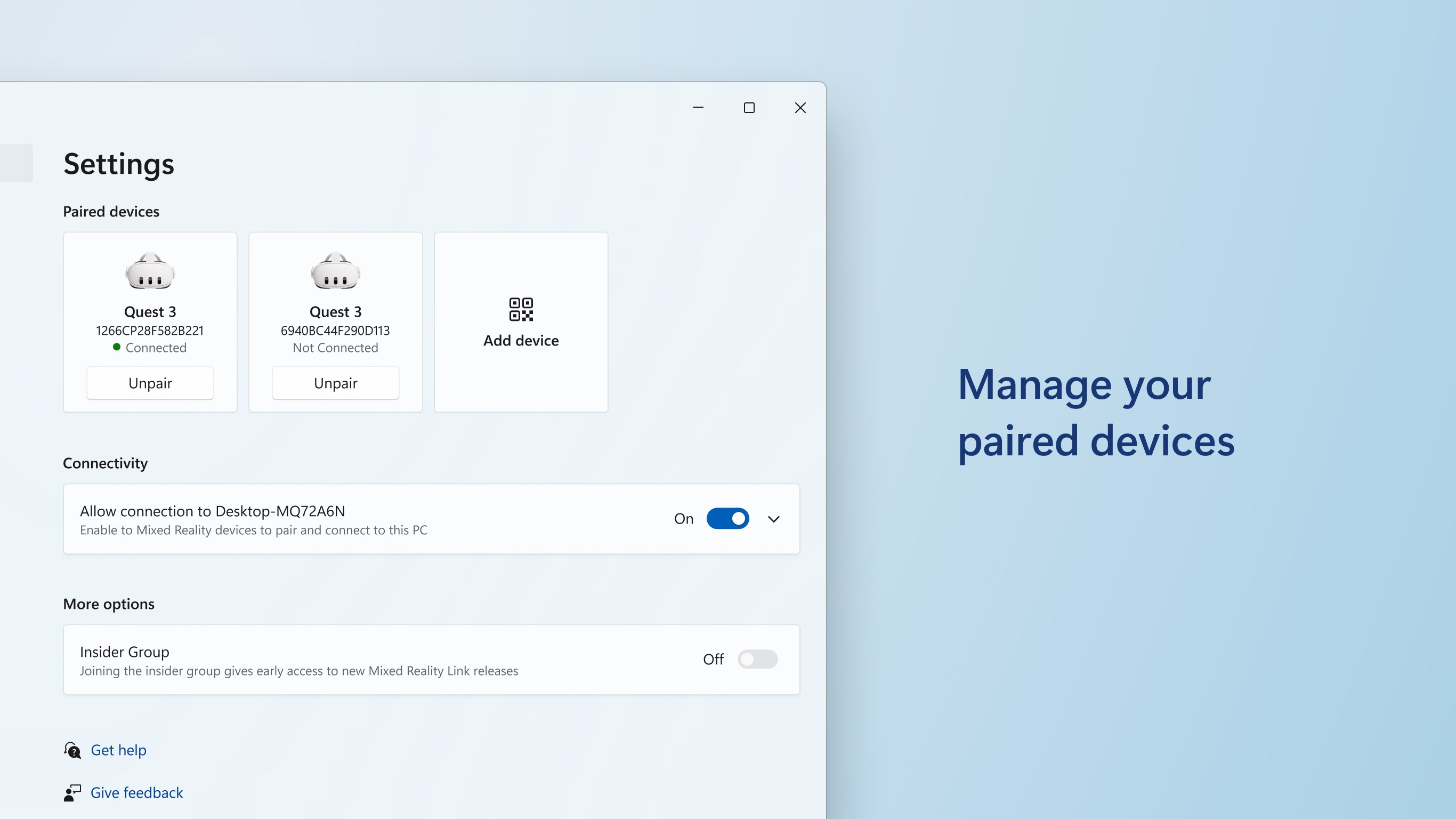 Mixed Reality Link screenshot
