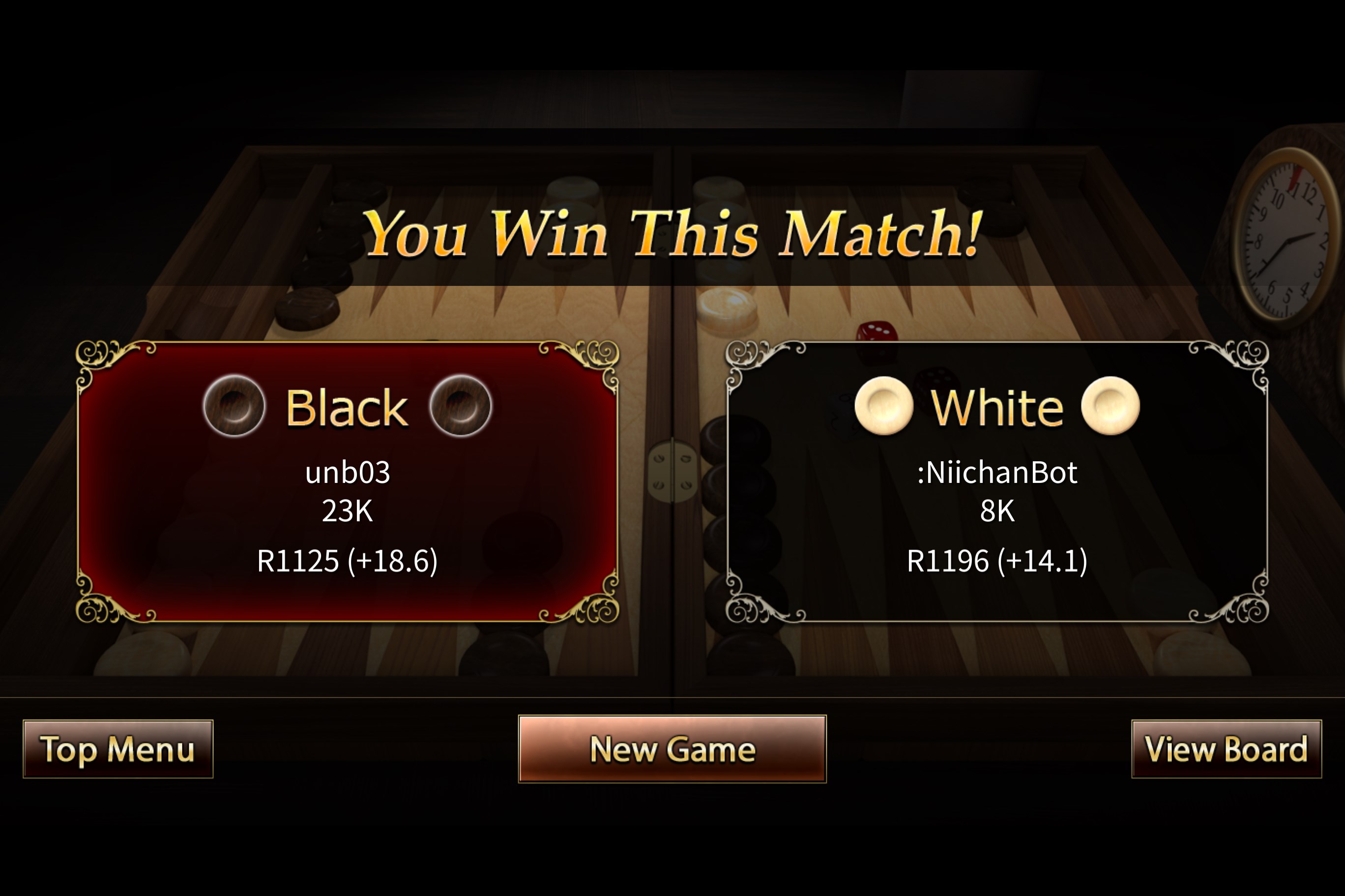 The Backgammon screenshot