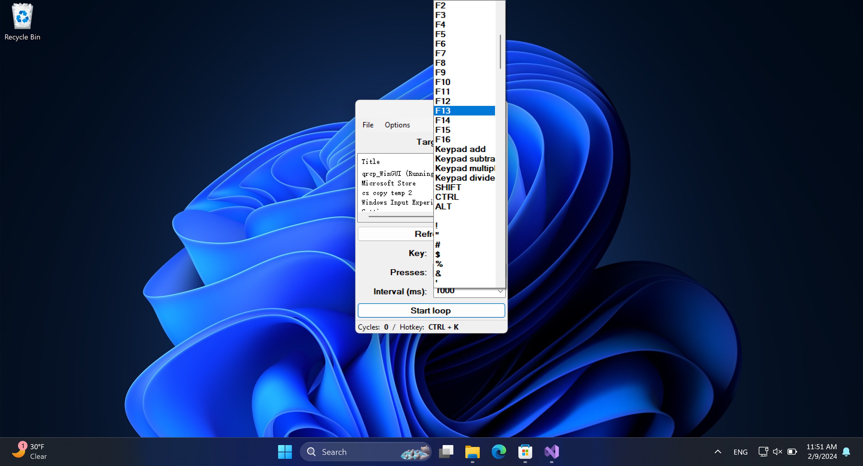 Auto Key Presser : Key holder screenshot