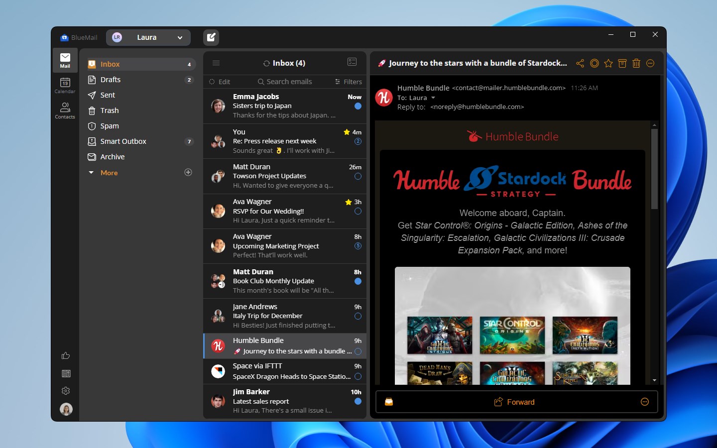 Blue Mail - Email & Calendar screenshot