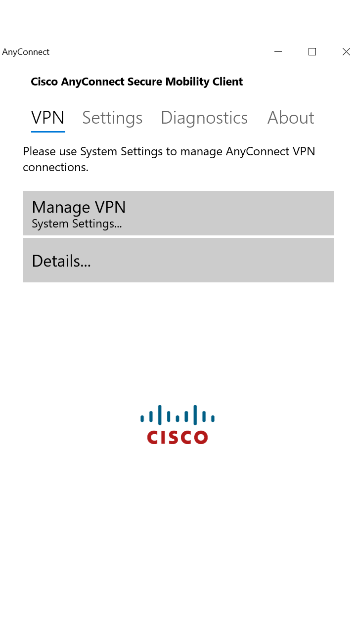 AnyConnect screenshot
