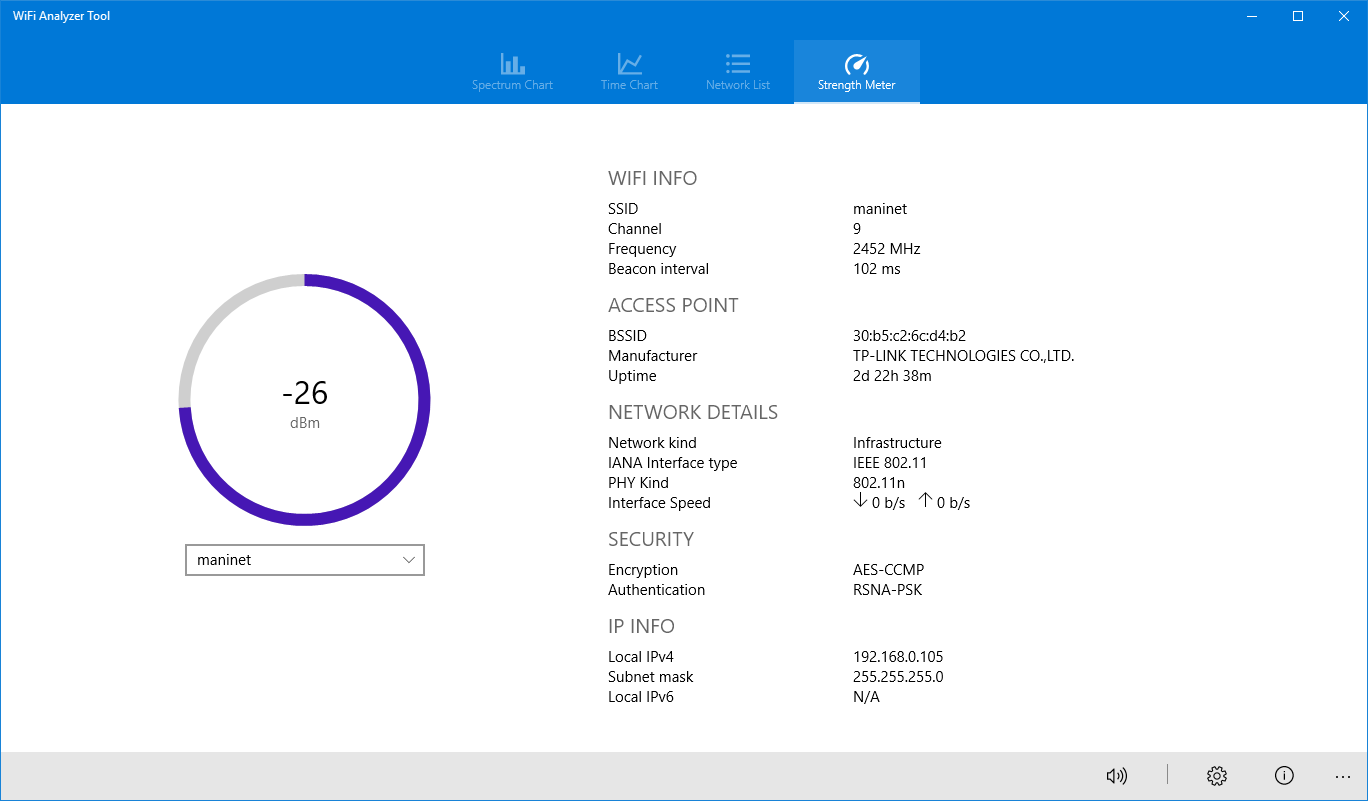 WiFi Analyzer Tool screenshot