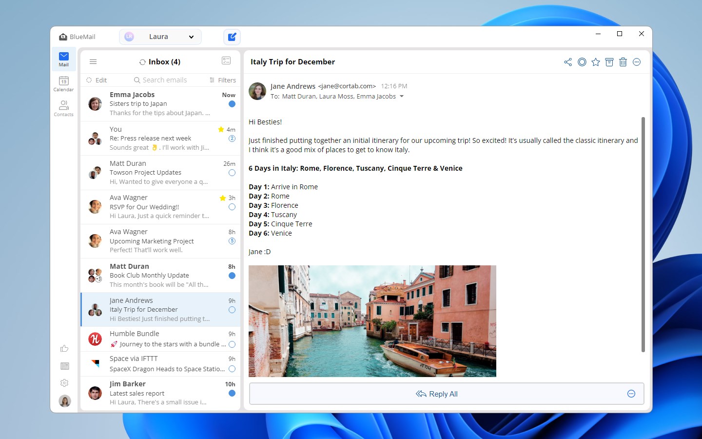 Blue Mail - Email & Calendar screenshot
