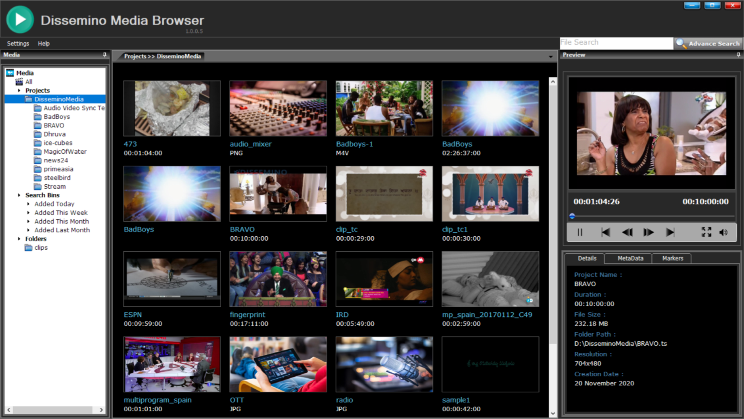 Media Browser screenshot