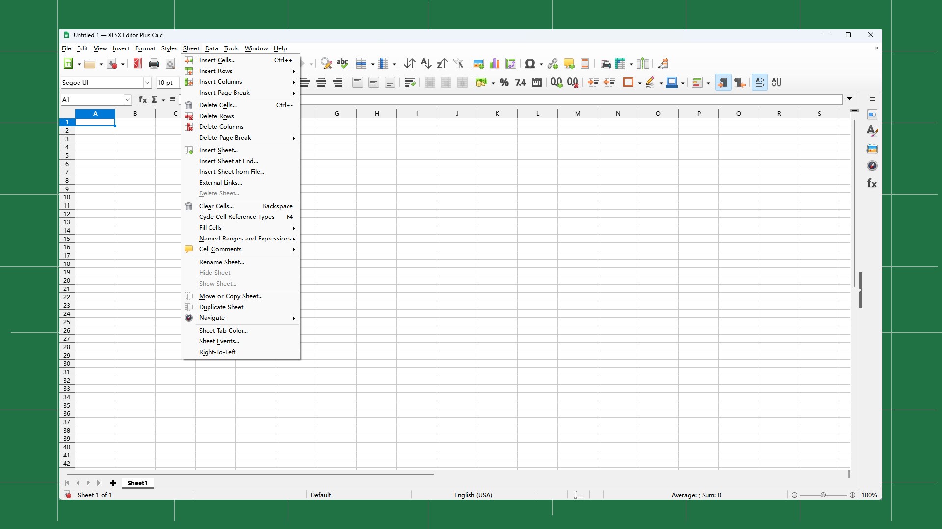 XLSX Editor PLUS screenshot