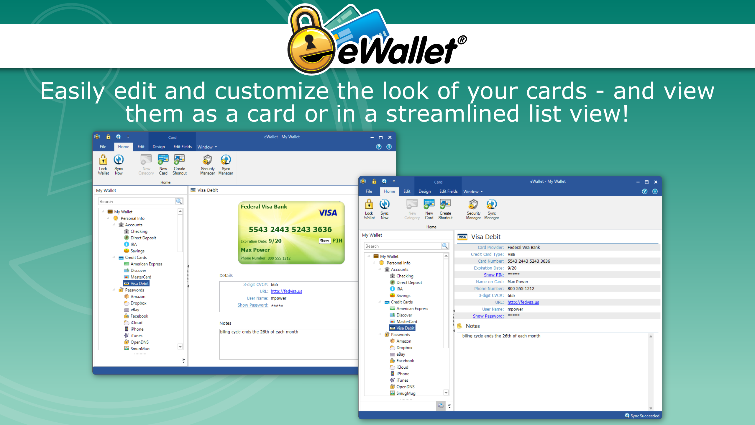 eWallet for Windows screenshot