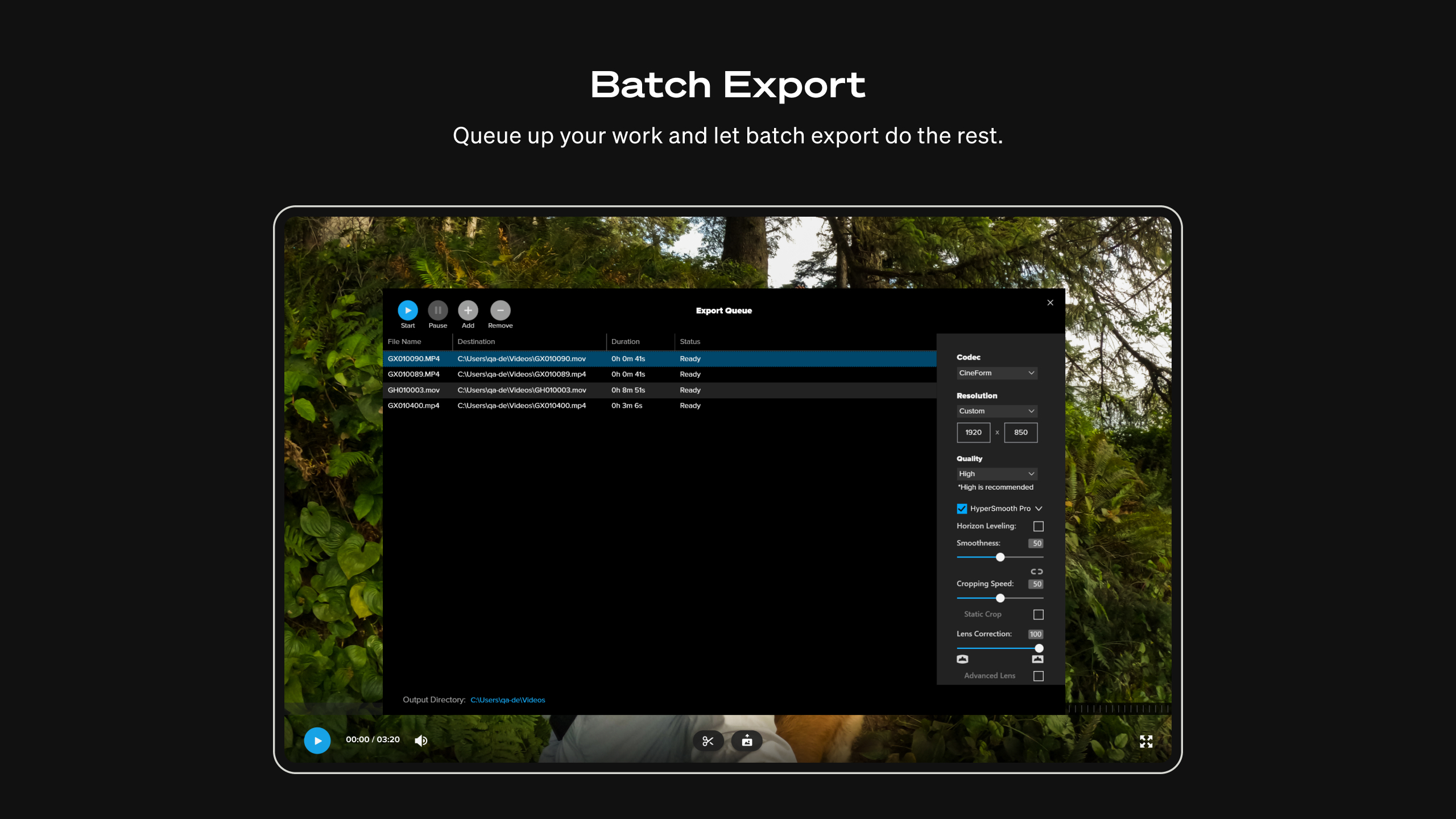 GoPro Player screenshot