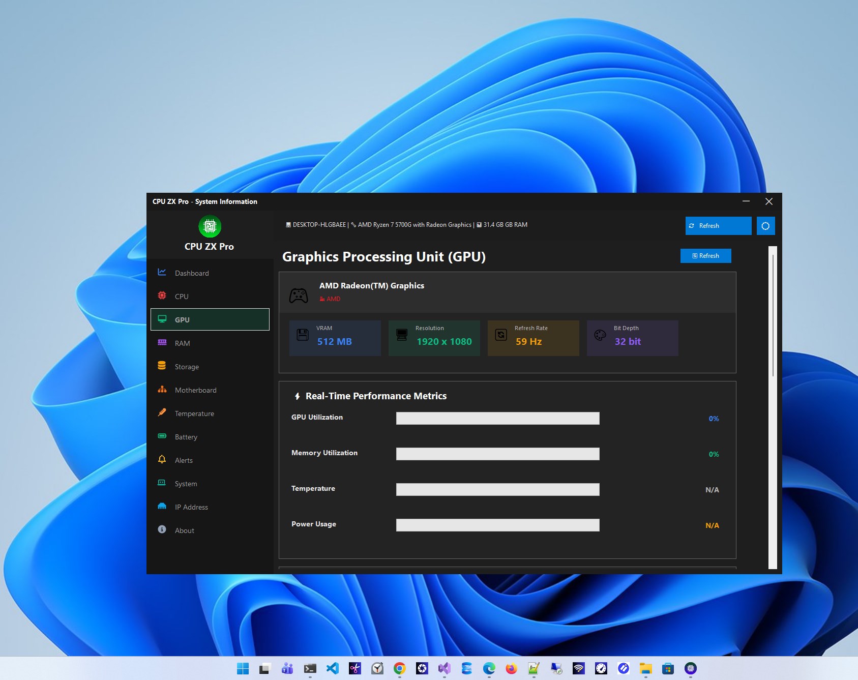 CPU ZX Pro screenshot