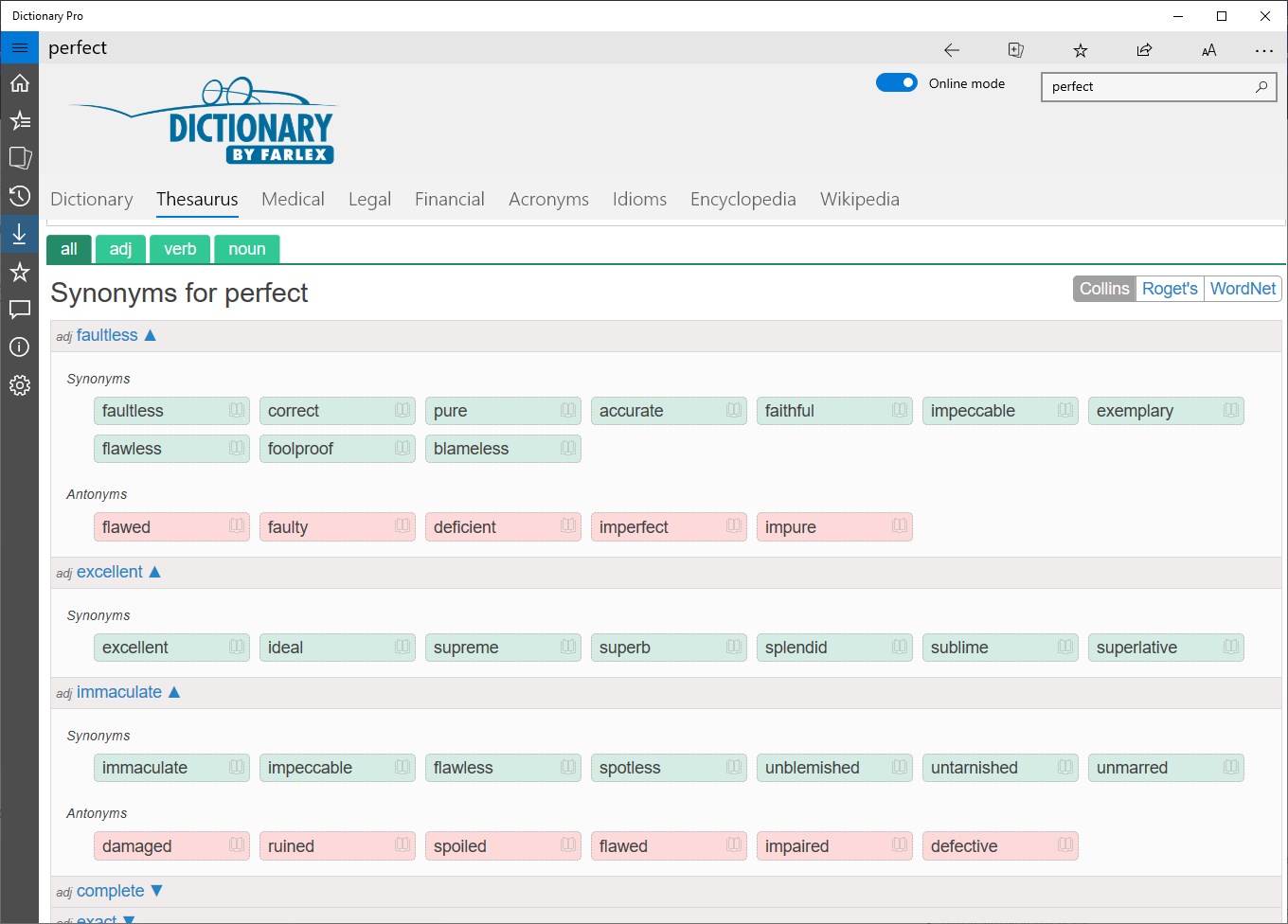 Dictionary Pro by Farlex screenshot