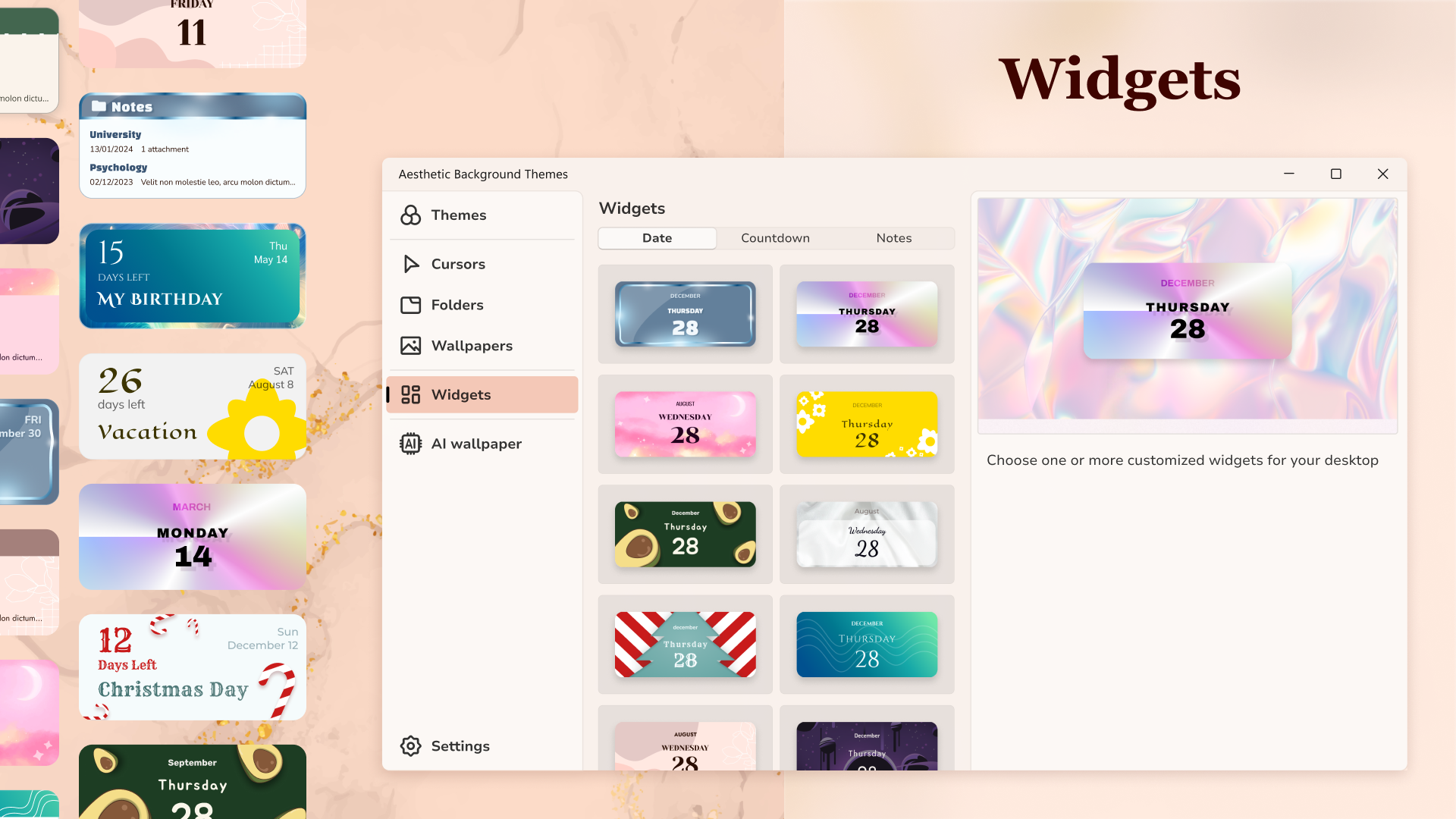 Aesthetic Desktop Themes - HD Wallpapers & Widgets screenshot