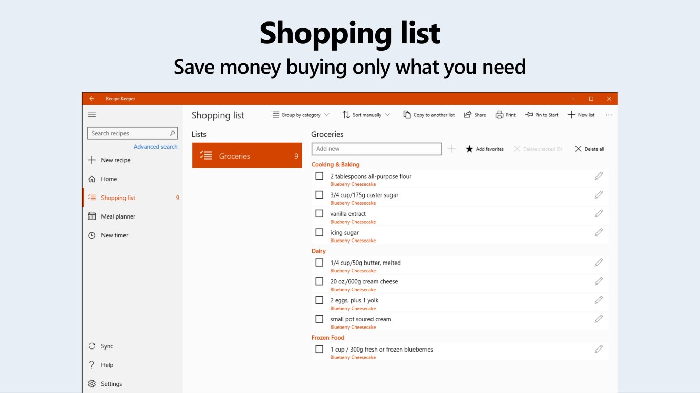 Recipe Keeper Pro screenshot