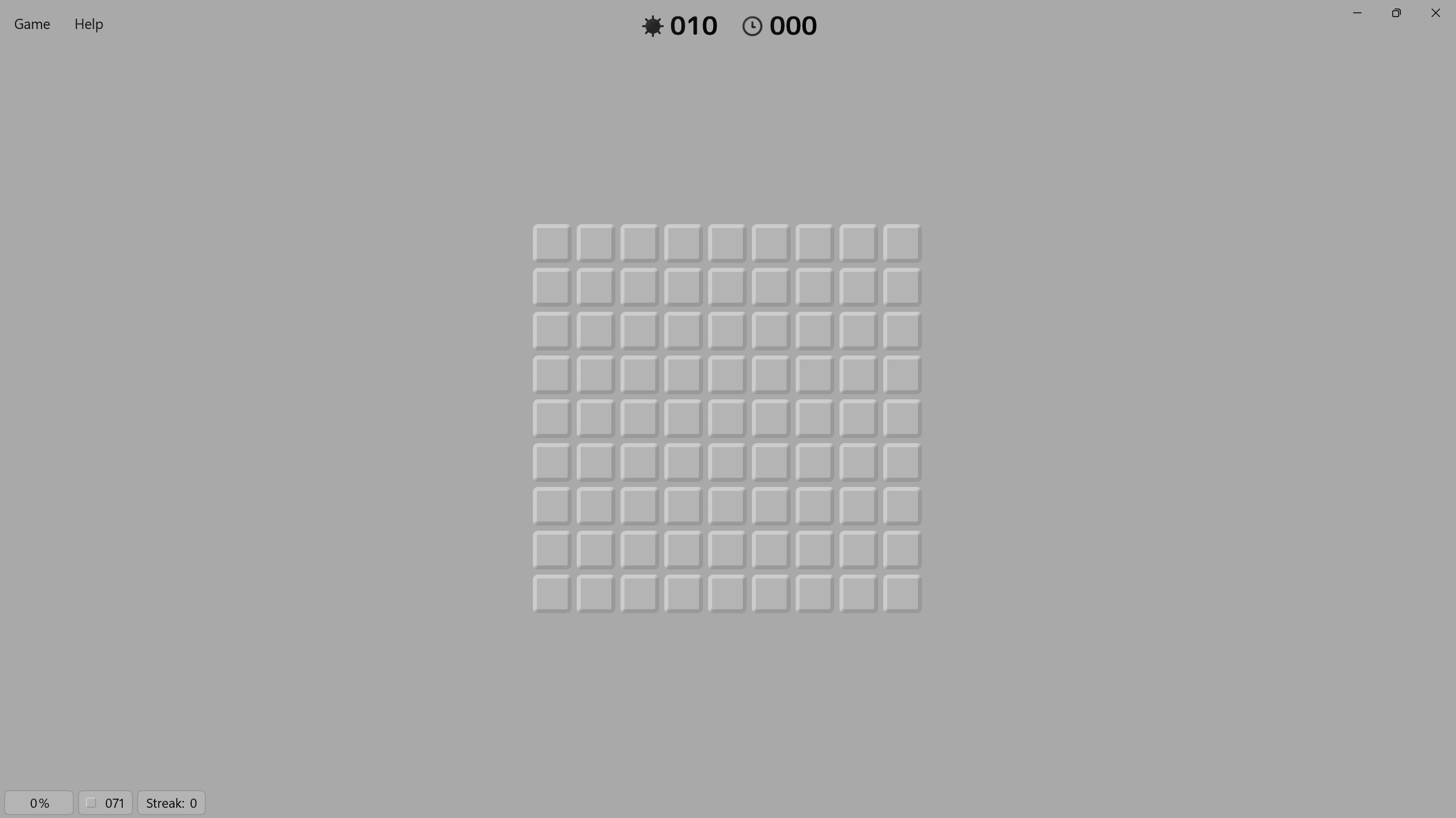 Minesweep screenshot