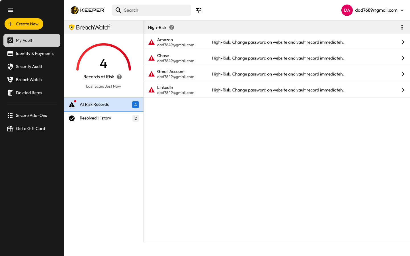 Keeper® Password Manager screenshot