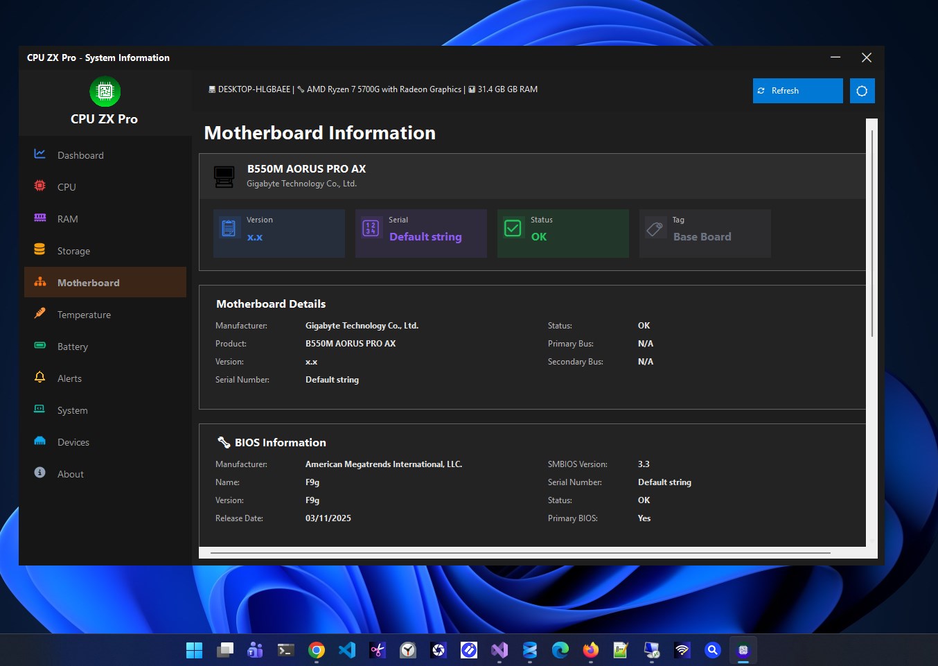 CPU ZX Pro screenshot