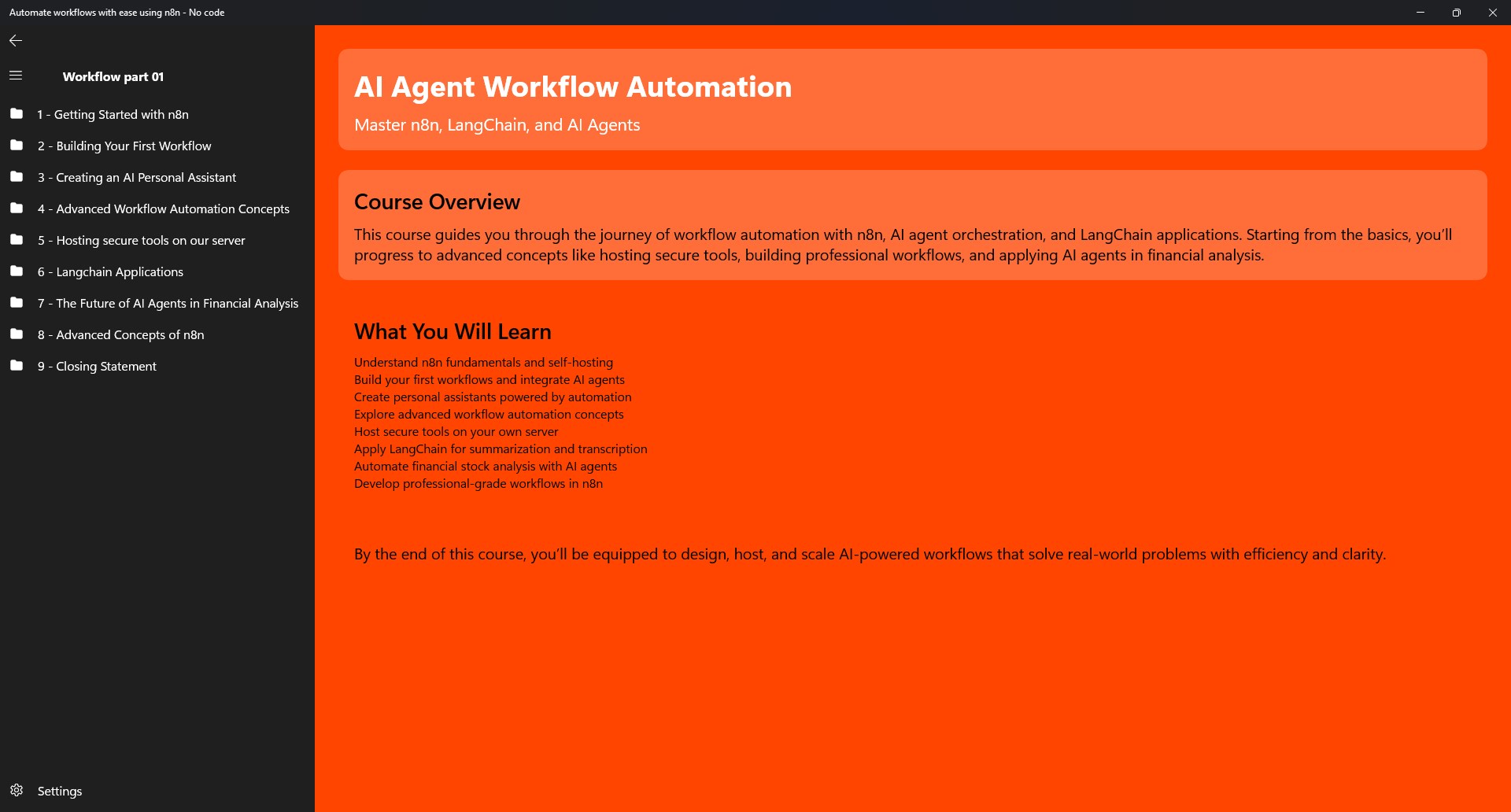 Automate workflows with ease using n8n - No code screenshot