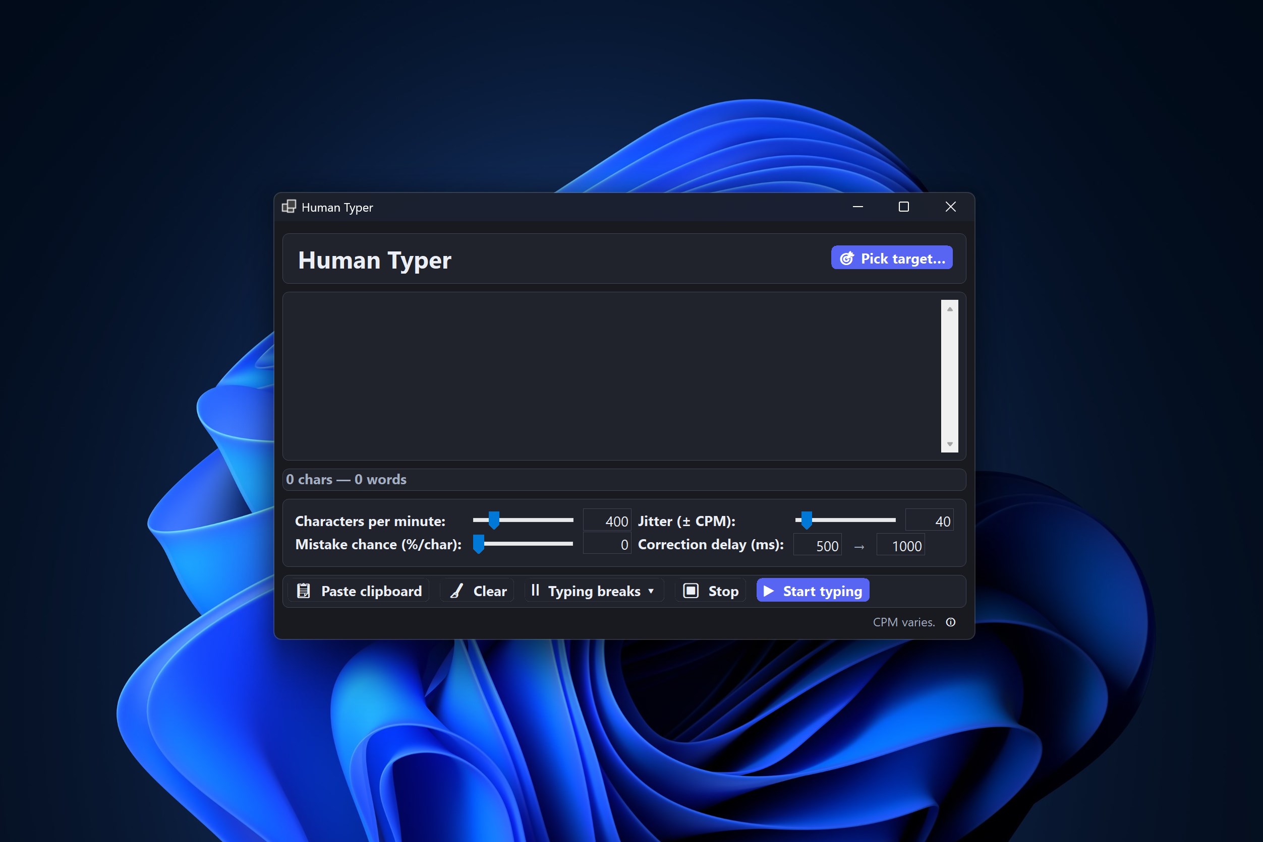 Human Typer screenshot