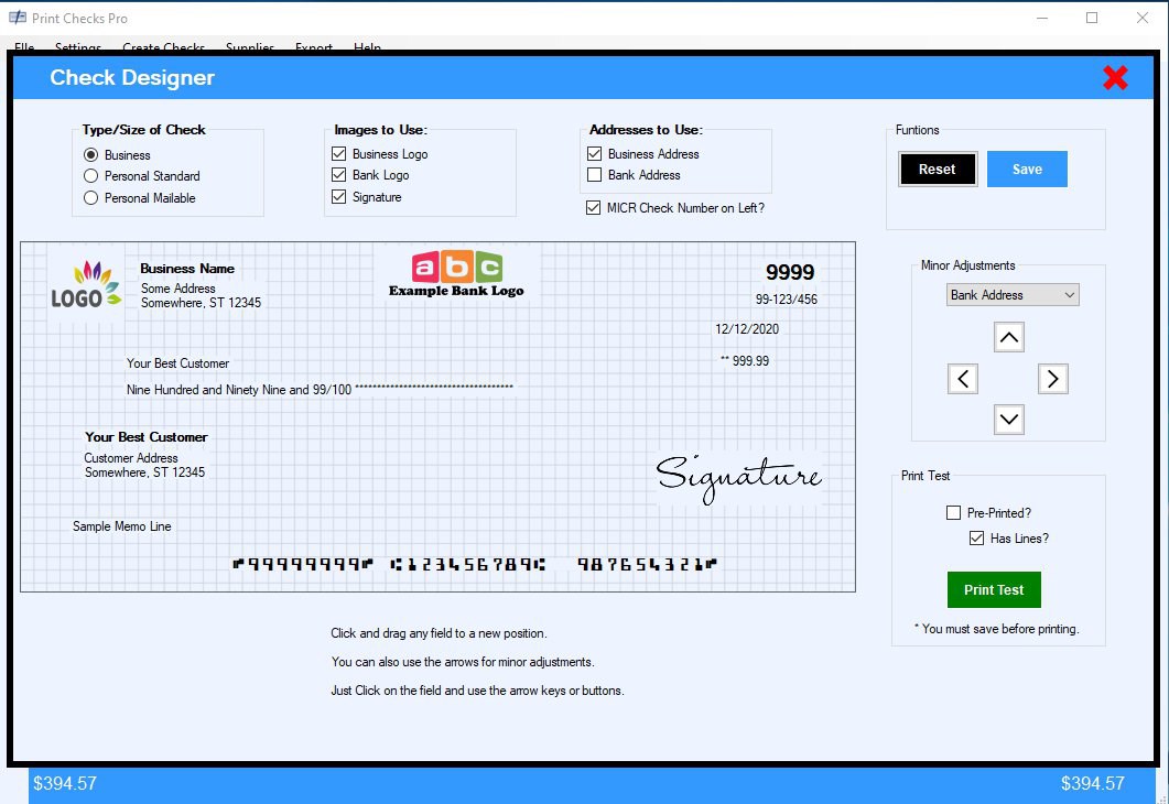 Print Checks Pro screenshot