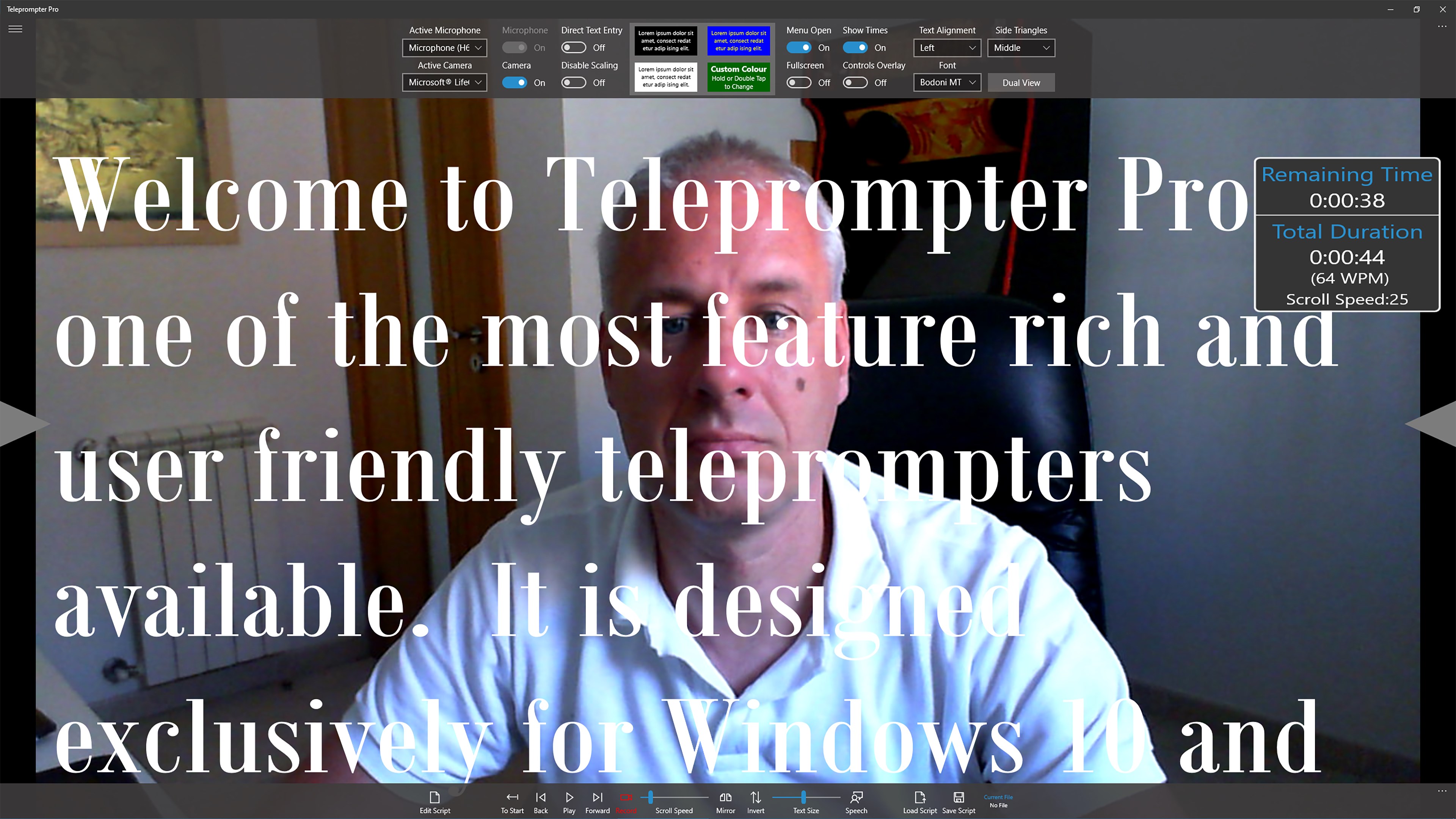 Teleprompter Pro screenshot