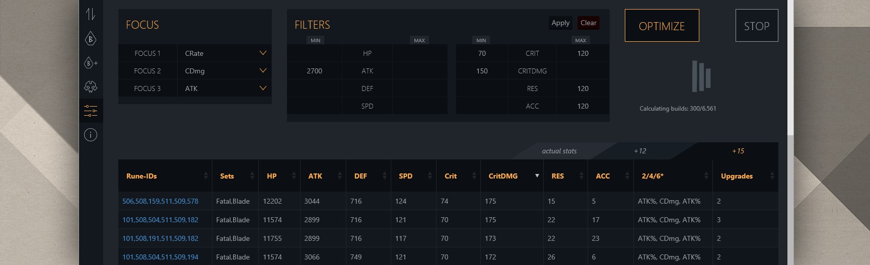 Summoners War Optimizer Pro screenshot