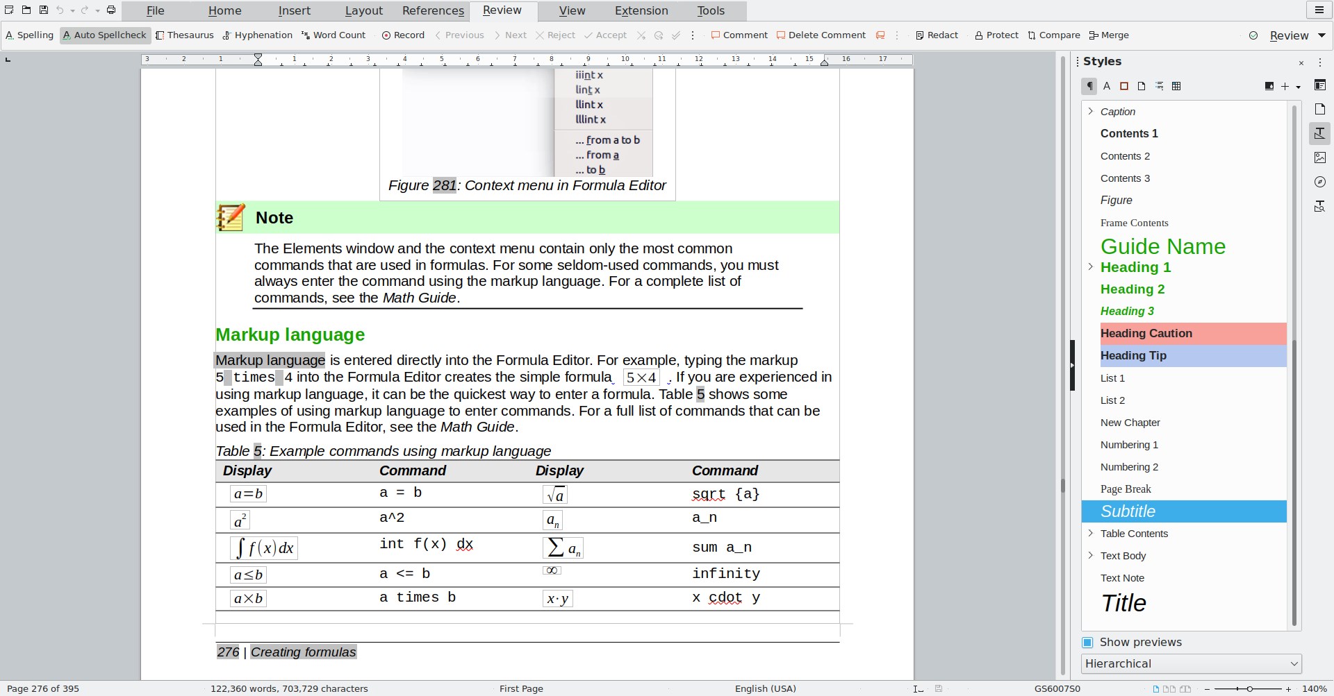 LibreOffice screenshot