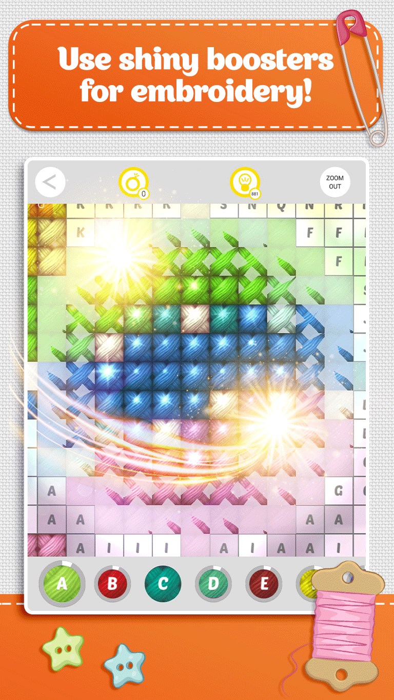 Cross Stitch Colorful Art screenshot