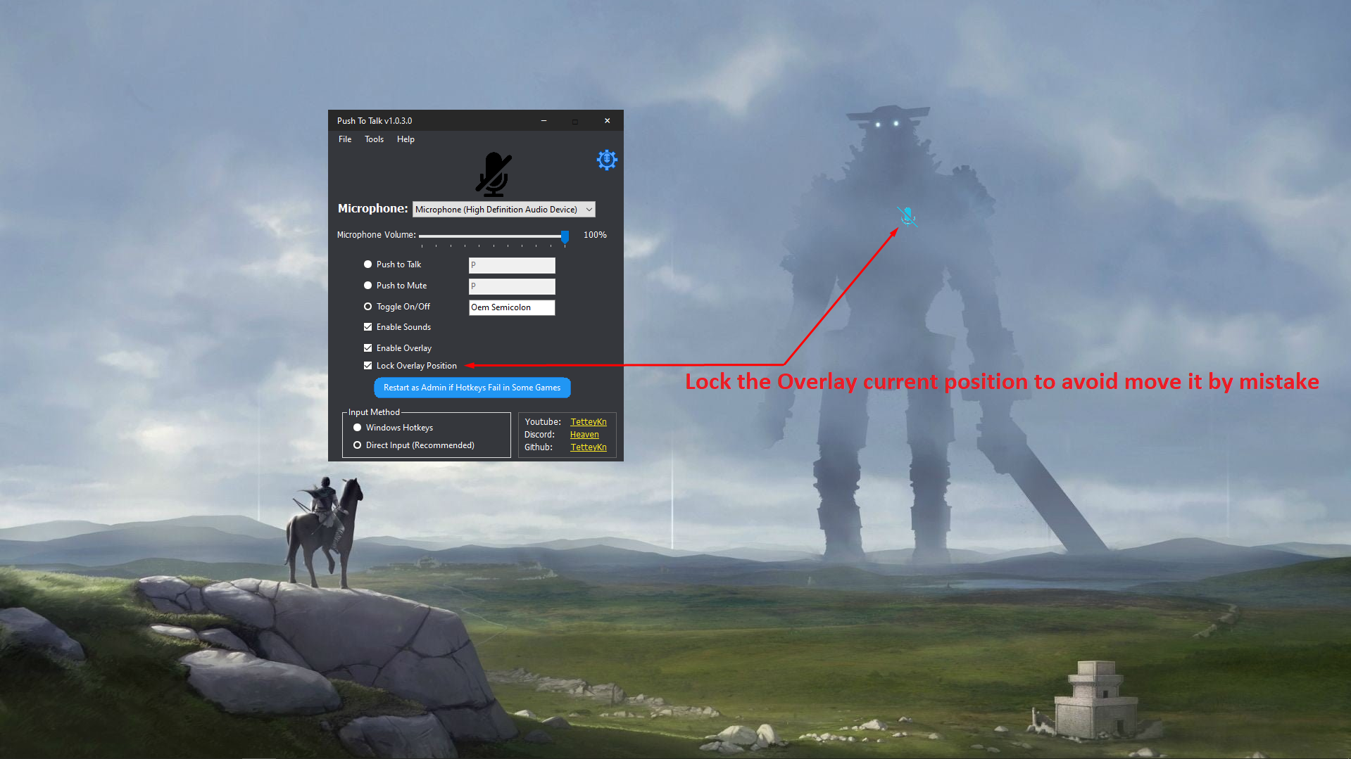 PushToTalk screenshot