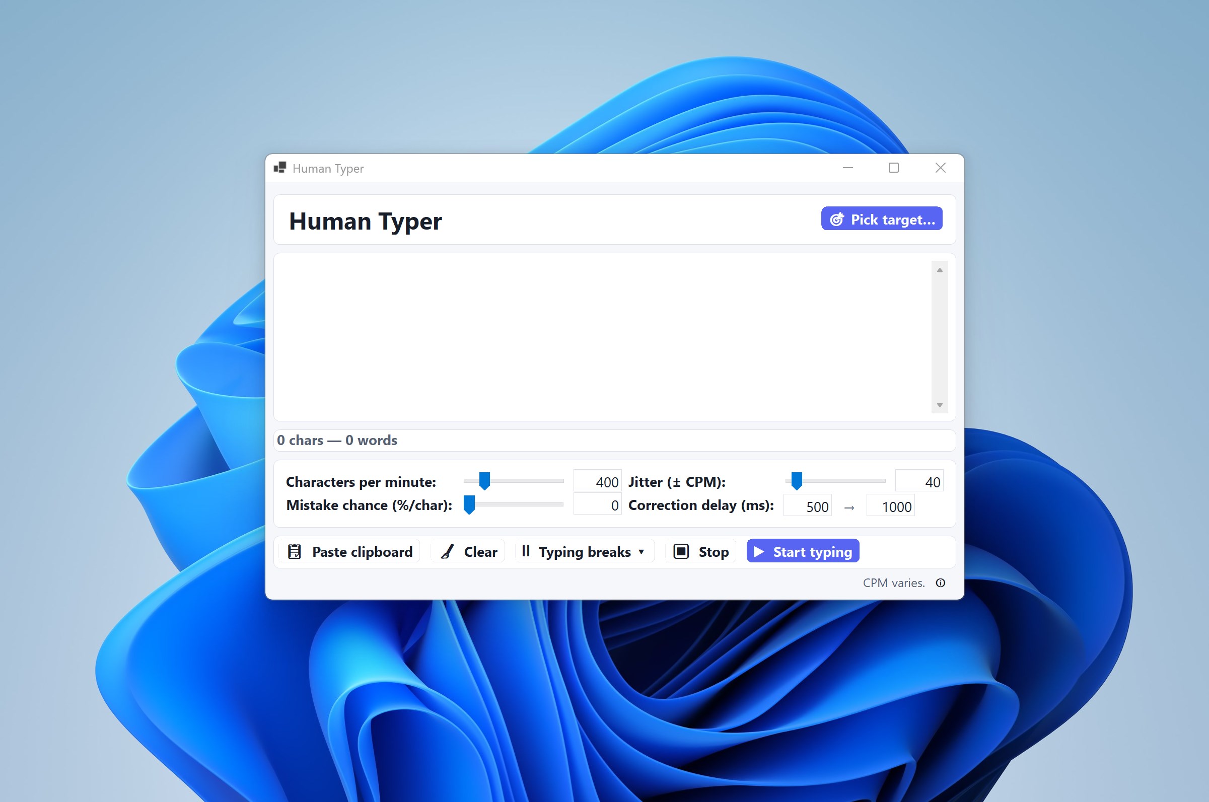 Human Typer screenshot