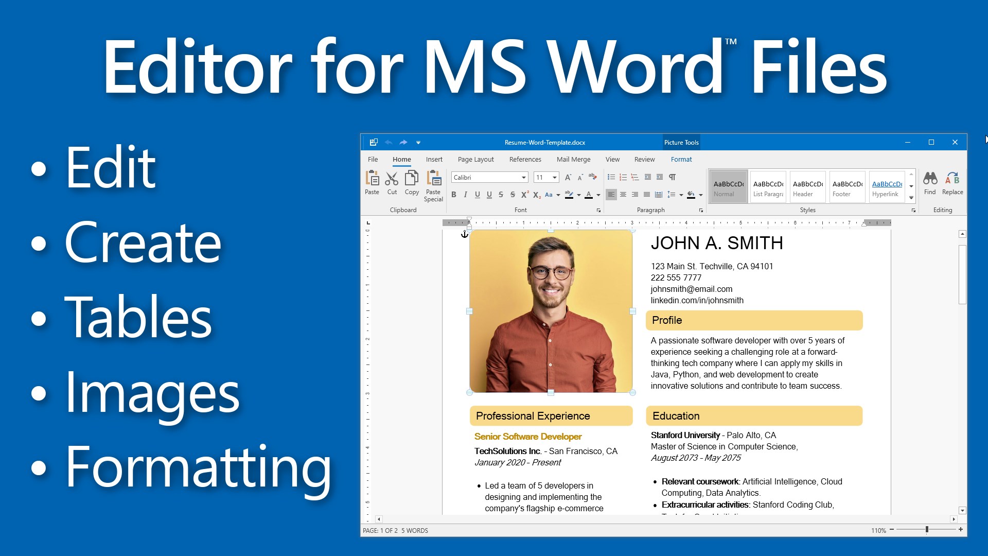 DOCX Editor for Windows screenshot