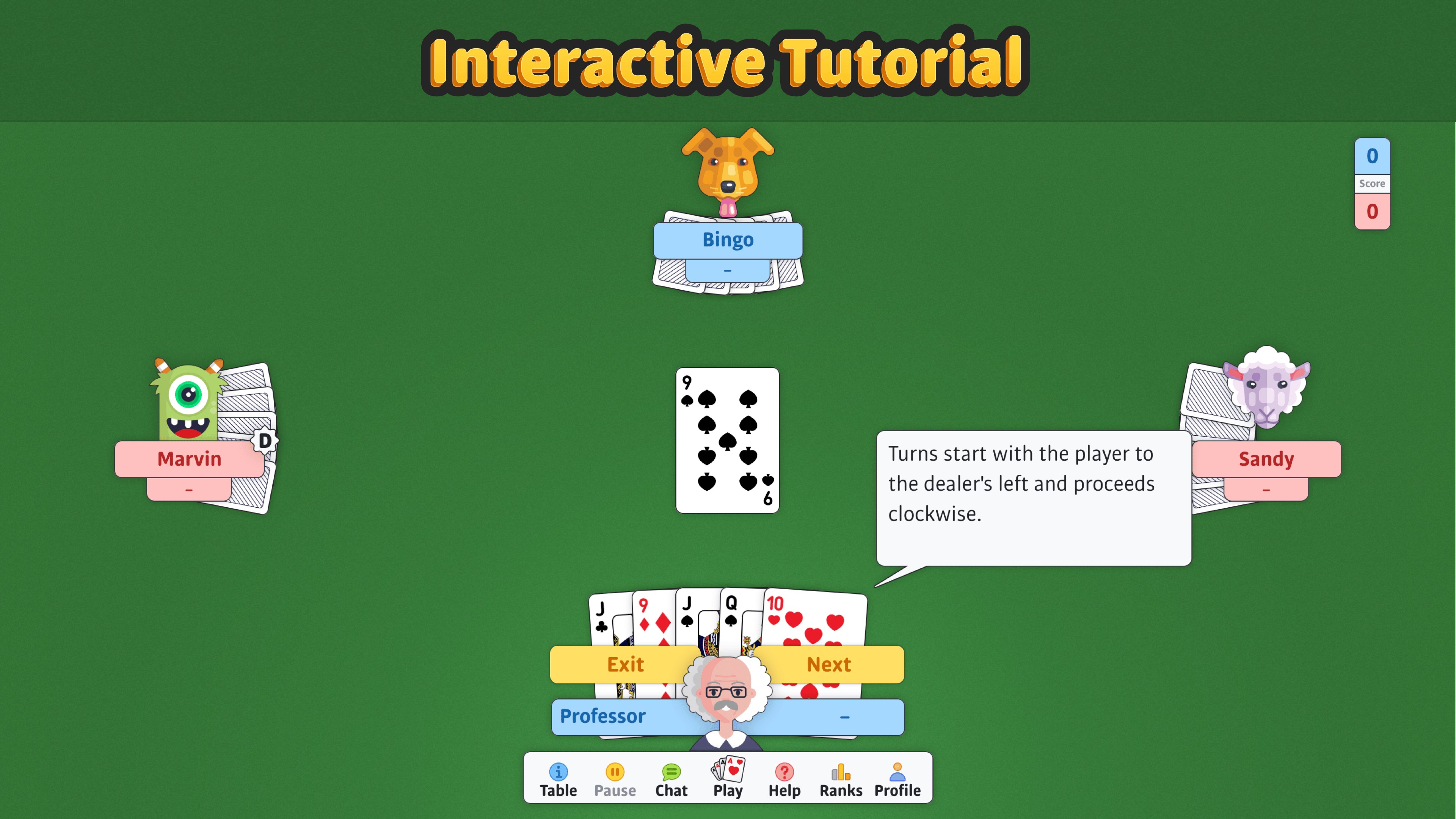 Euchre ‣ screenshot
