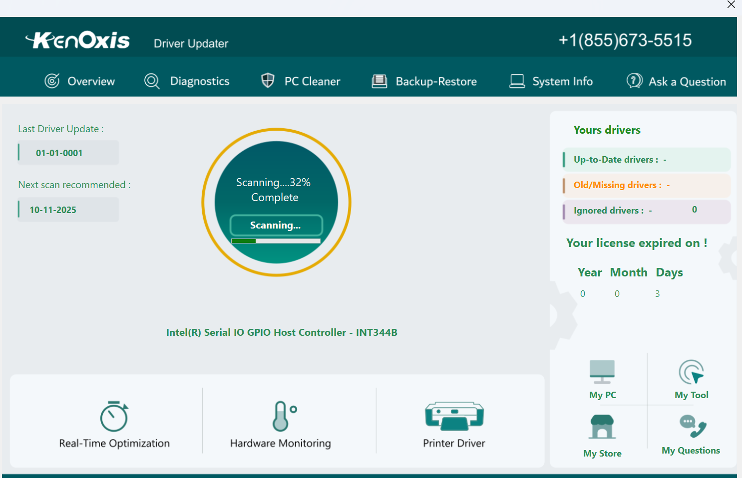 kenoxis driver updater screenshot