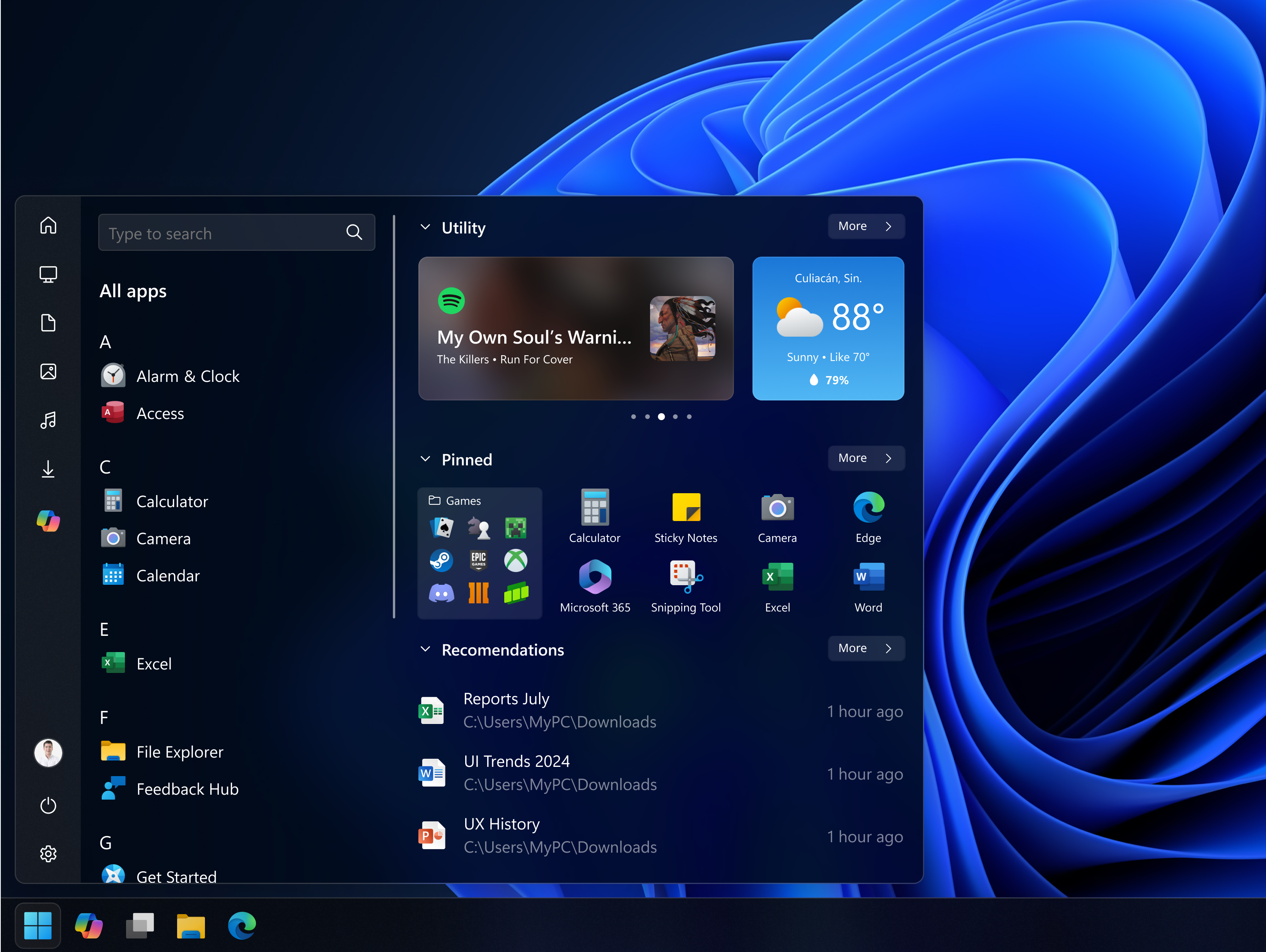 StartBack Taskbar screenshot