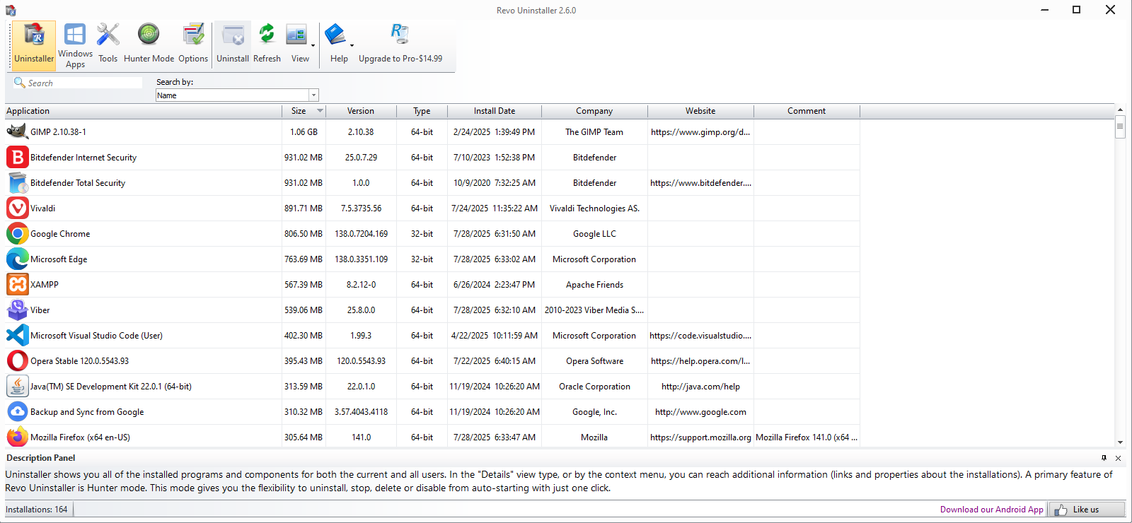 Revo Uninstaller screenshot