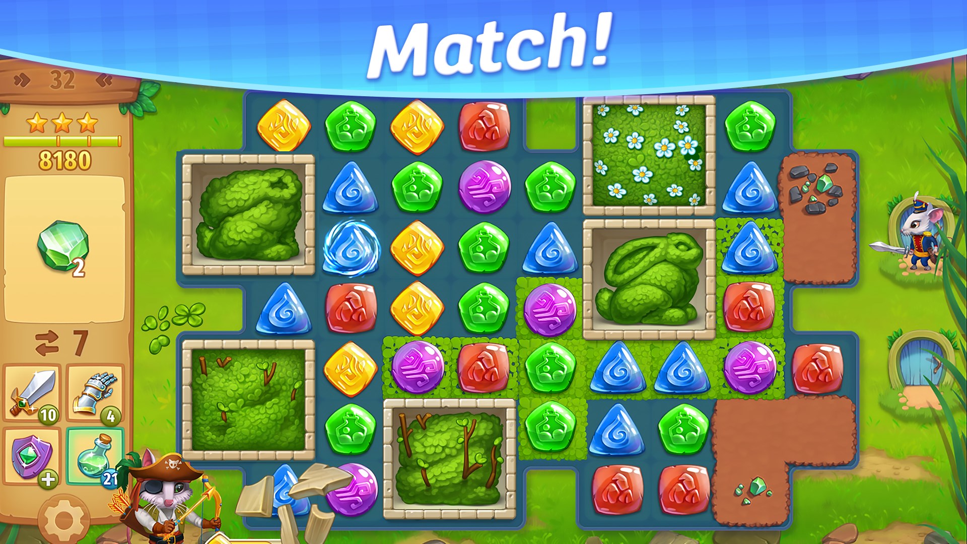 Strongblade - Match 3 Puzzle Game screenshot